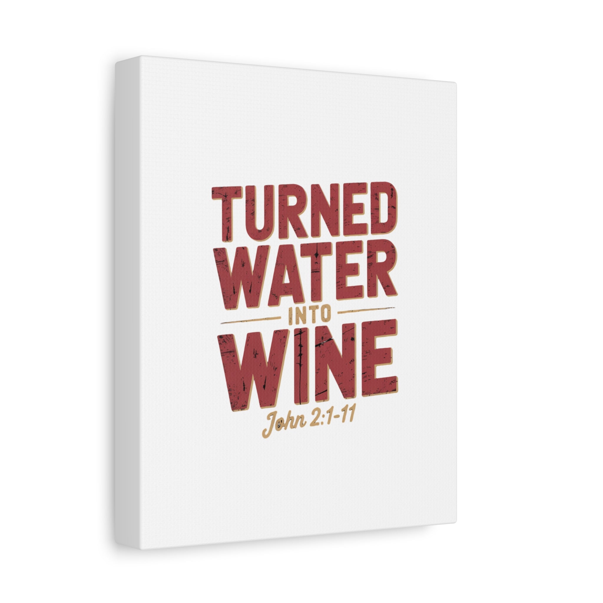 He Turned Water Into Wine — Christian Canvas Wall Art (Matte Stretched)