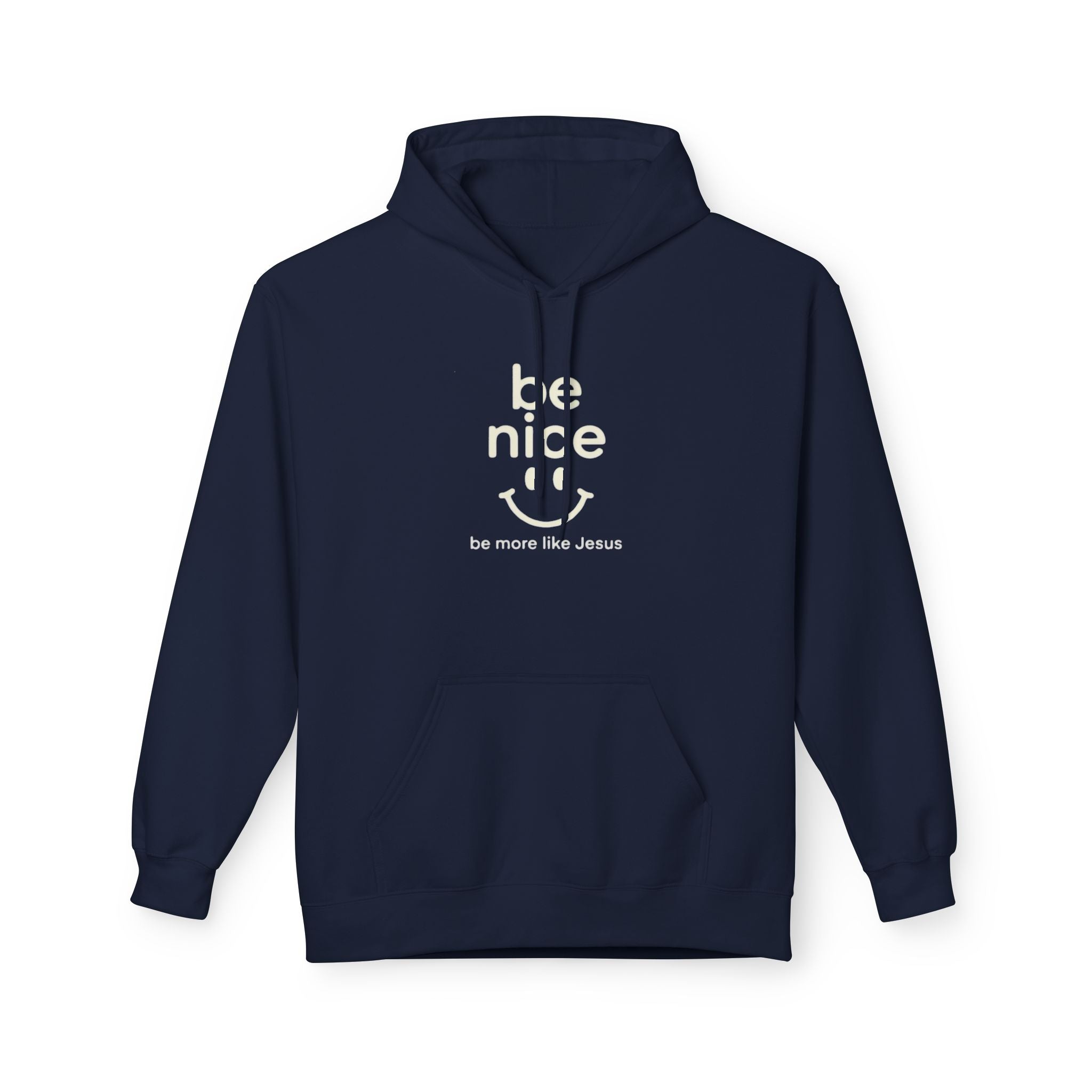 Be Nice Hoodie — Minimal Kindness Graphic Fleece Hoodie