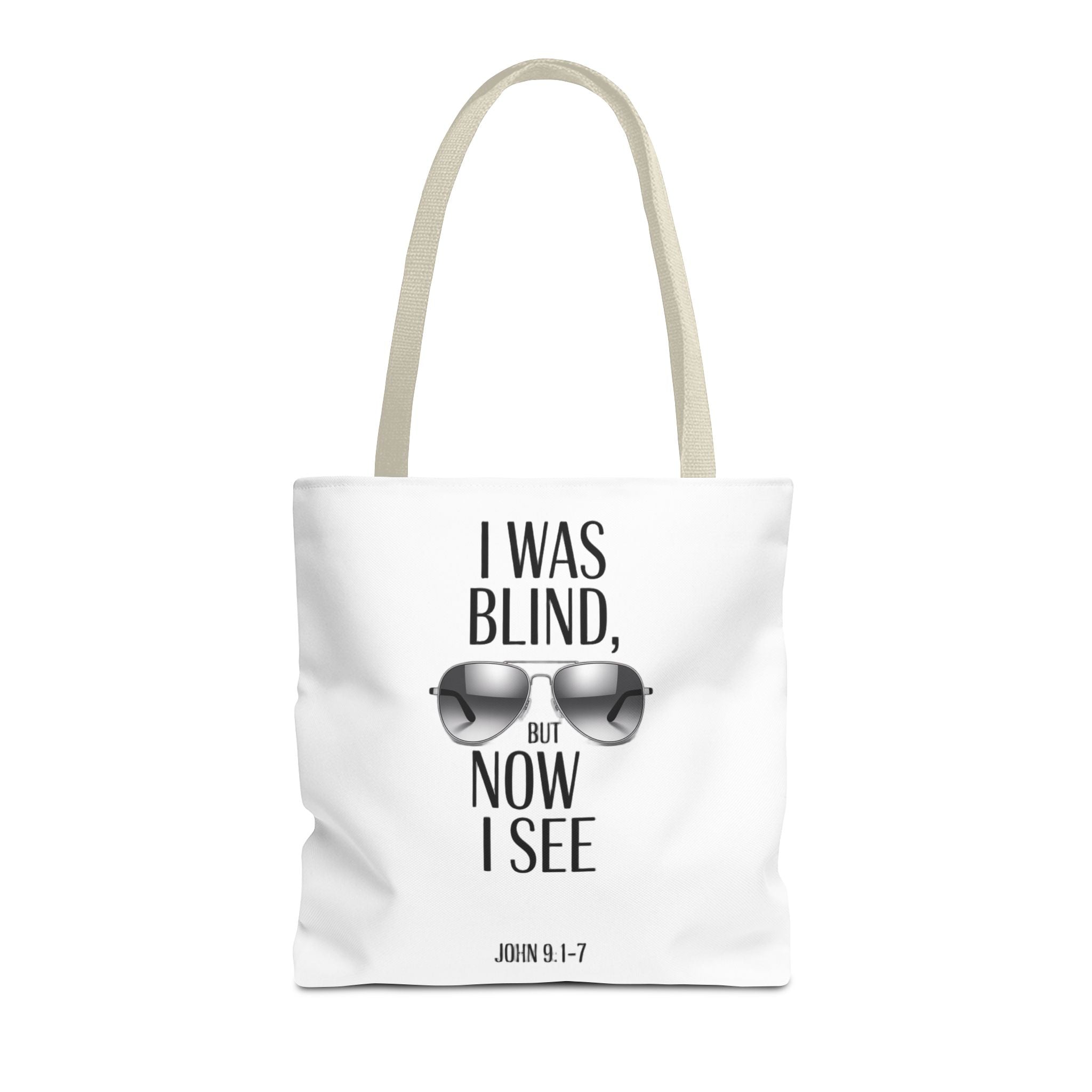 Tote Bag — “I Was Blind But Now I See” Sunglasses Design