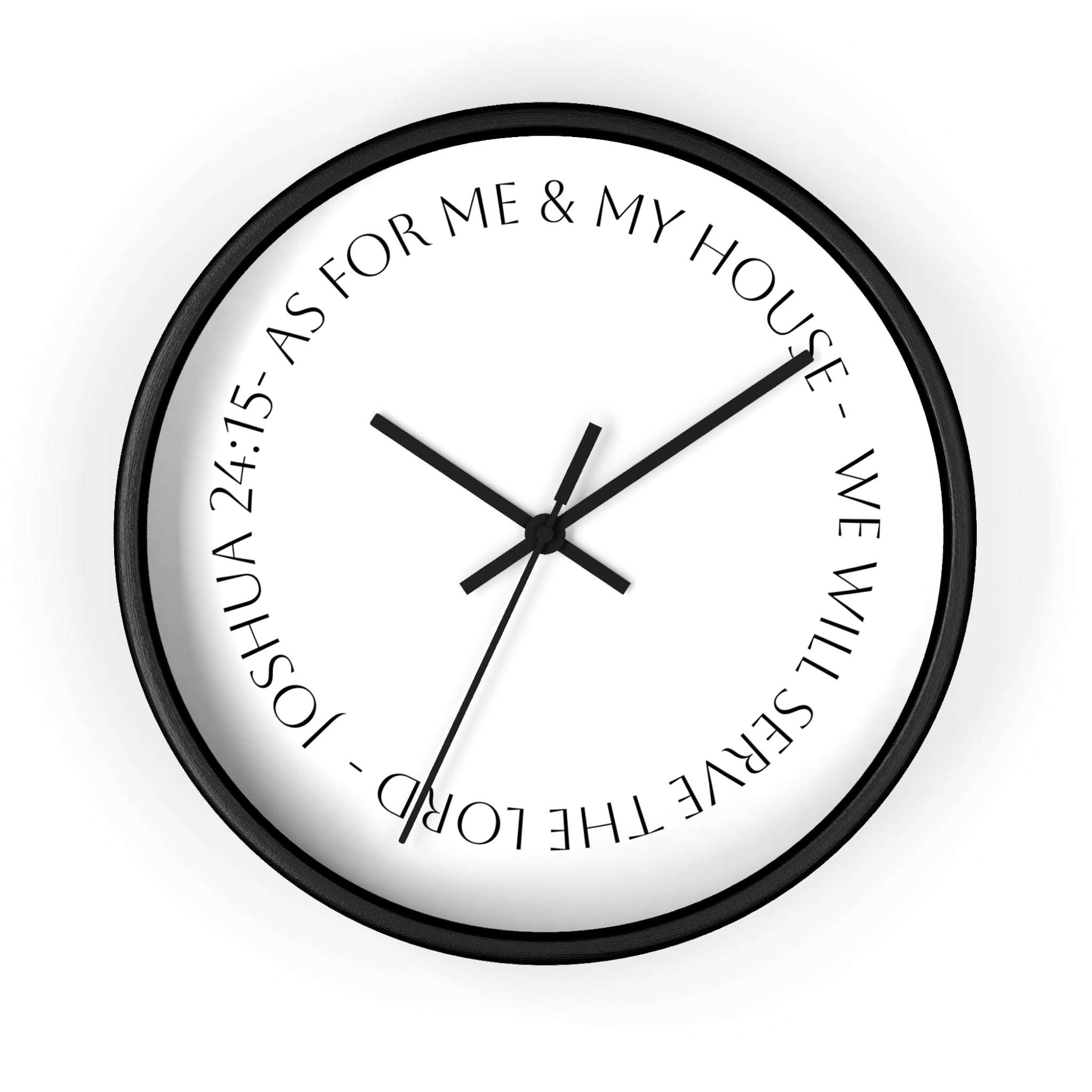 Wall Clock — Joshua 24:15 Scripture Decorative Wall Clock