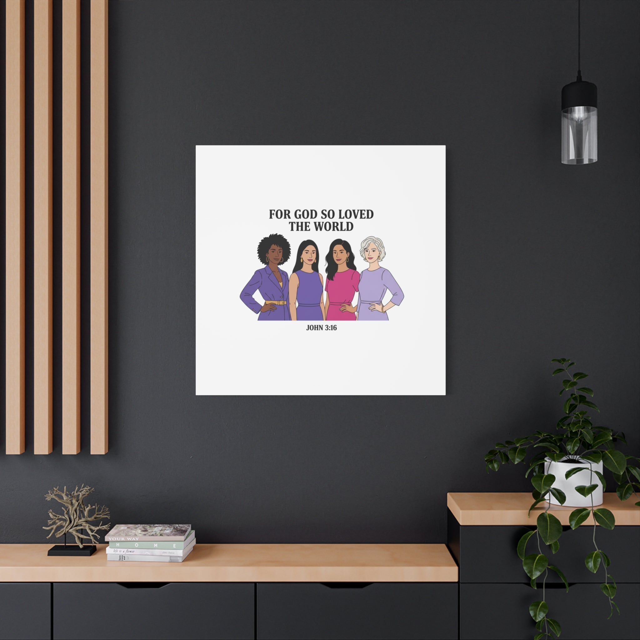Feminist 'For God So Loved the World' Canvas
