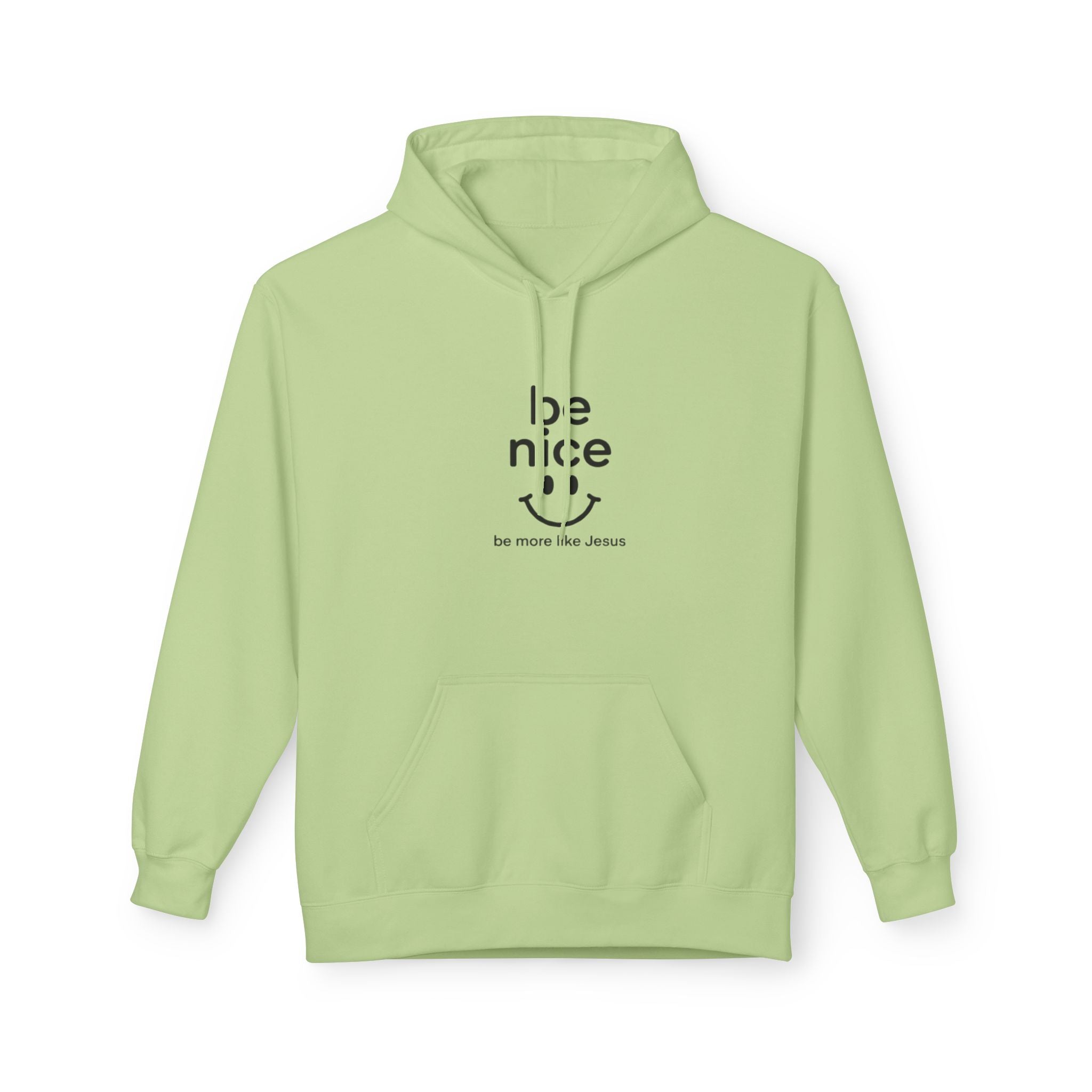 Be Nice' Minimal Smiley Hoodie — Casual Positive Message Pullover
