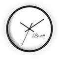 Be Still Wall Clock — Minimalist Bible Scripture Clock
