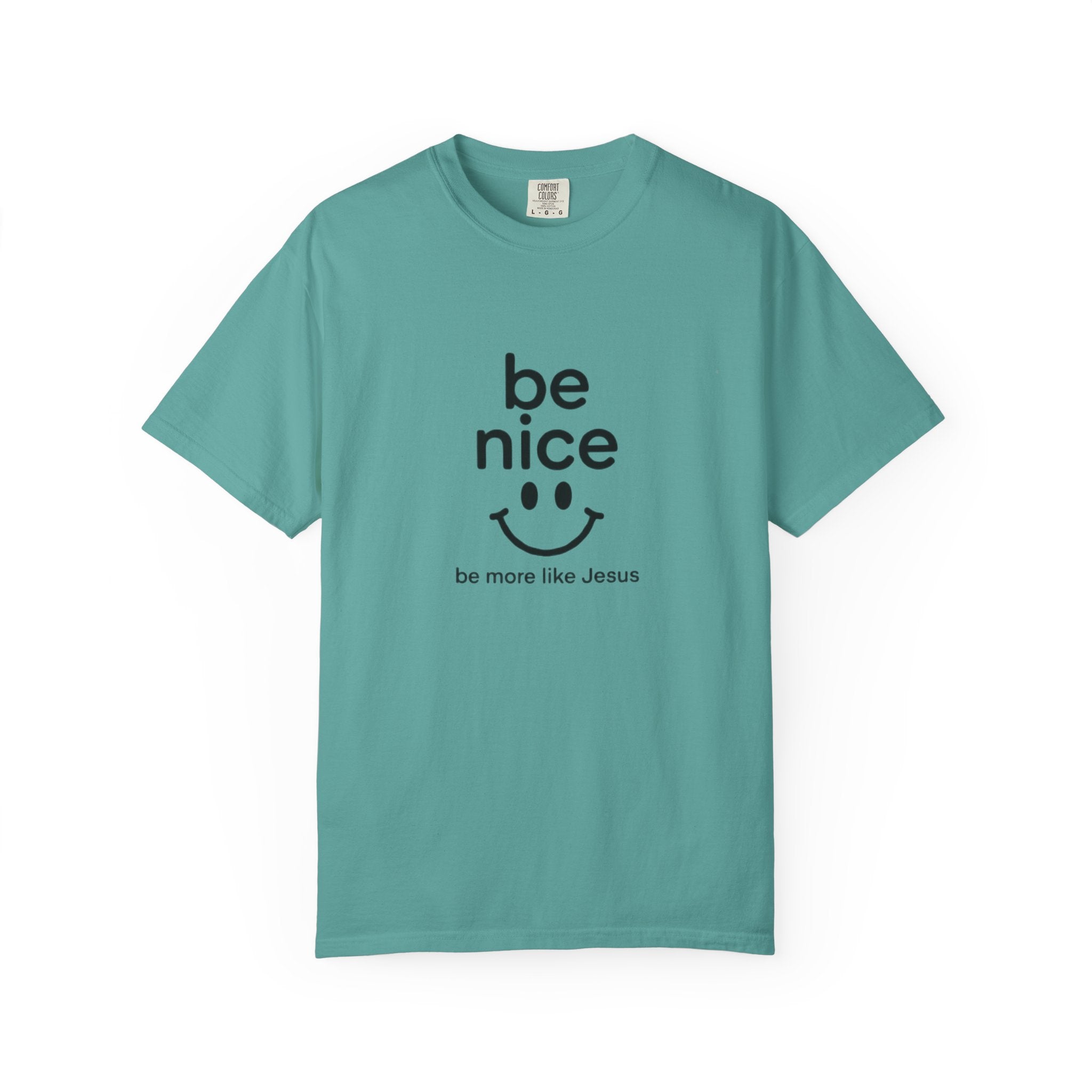 Be Nice Smiley T-Shirt — "be more like Jesus" Christian Tee