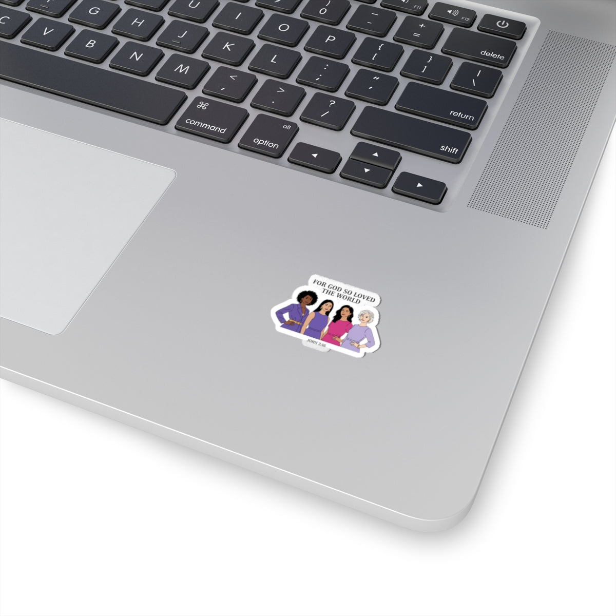 For God So Loved the World Cut Sticker | IWD feminist slogan, equality design