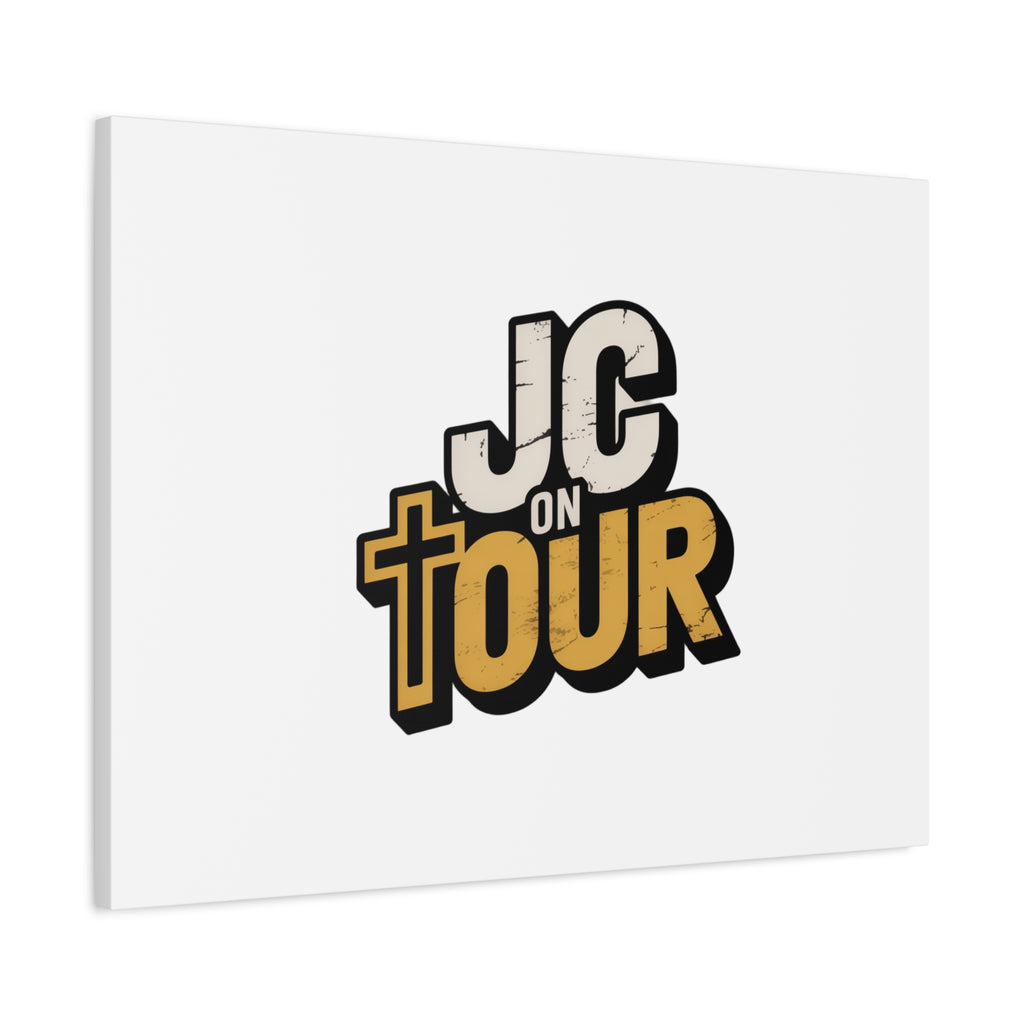 JC on Tour Matte Canvas Wall Art – Christian Faith-Inspired Stretched Canvas