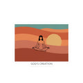 God´s Creation Desert Sunset Mesa Kiss-Cut Stickers | Minimalist Southwestern, adobe-inspired