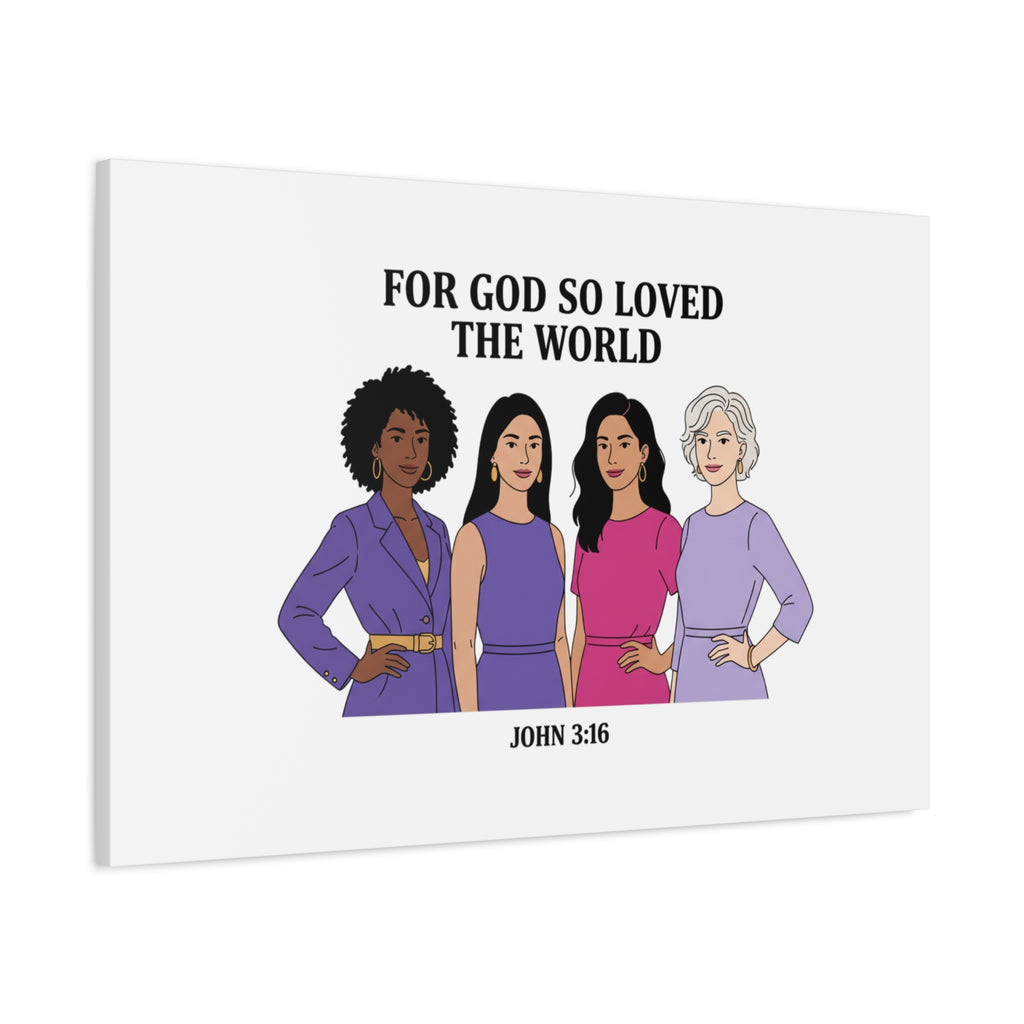 Feminist 'For God So Loved the World' Canvas