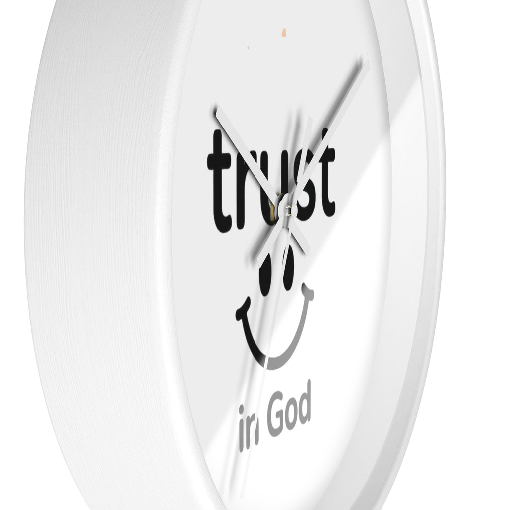 Wall Clock — "Trust in God" Smiley Faith Wall Clock
