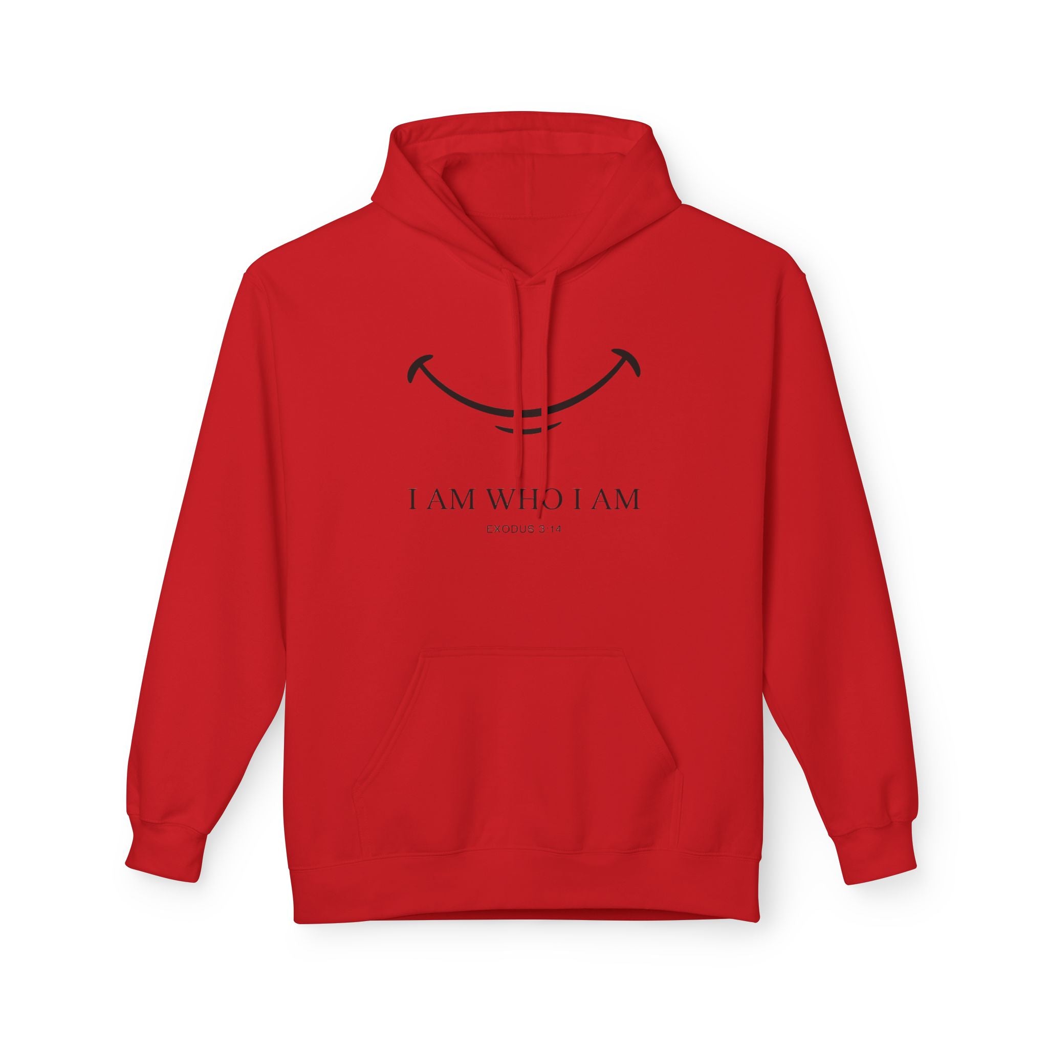 Hoodie — "I Am Who I Am" Minimalist Inspirational Pullover