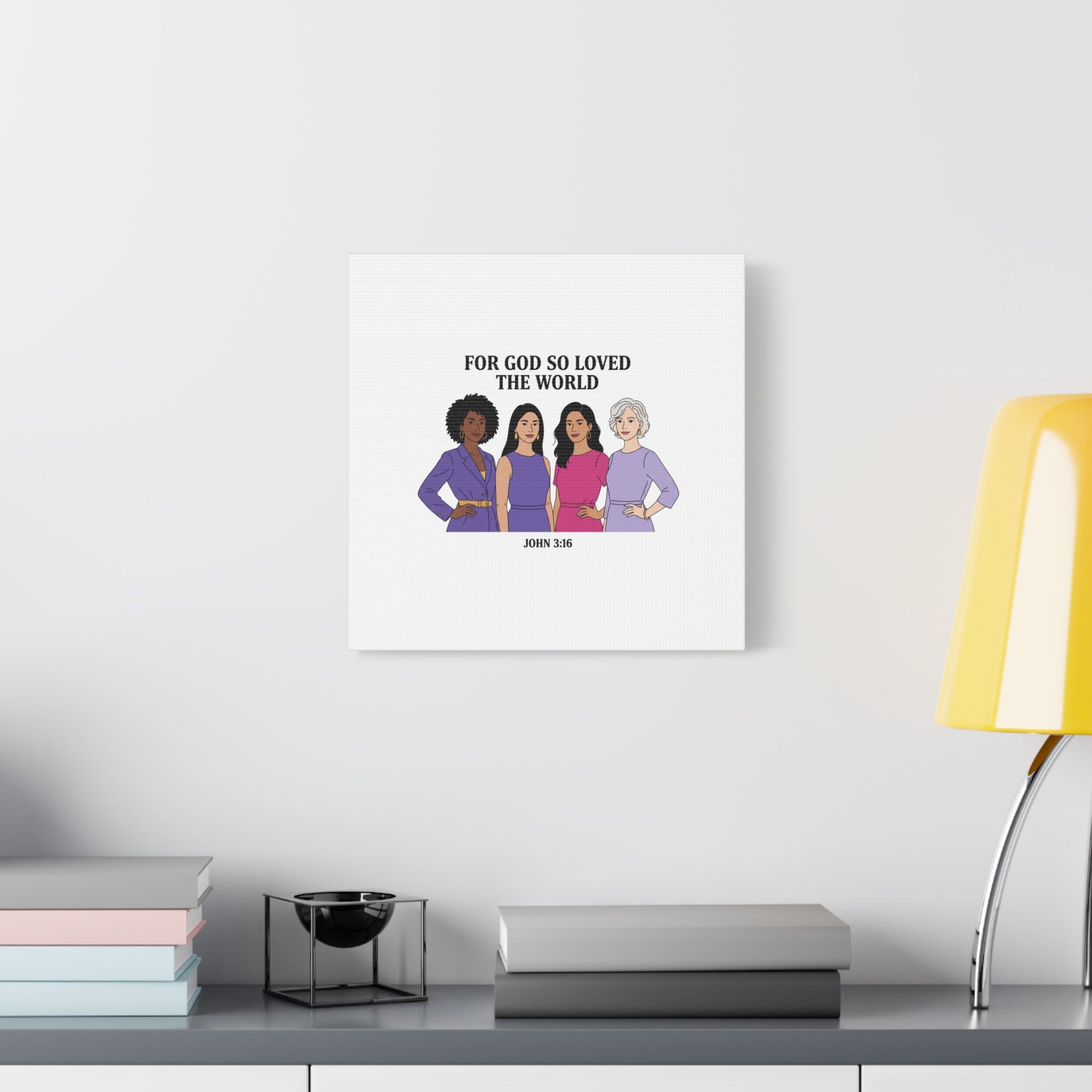 Feminist 'For God So Loved the World' Canvas