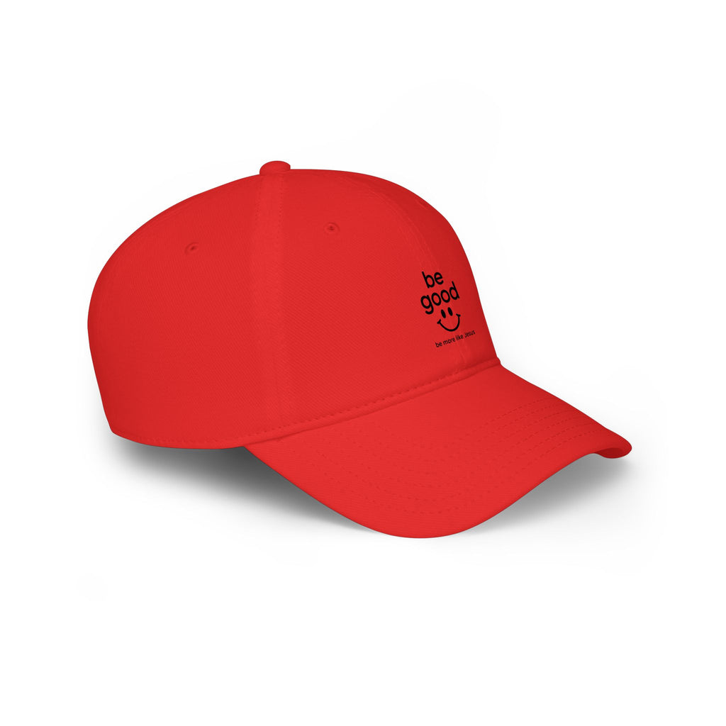 Be Good Smile Embroidered Baseball Cap - Positive Message Low Profile Hat