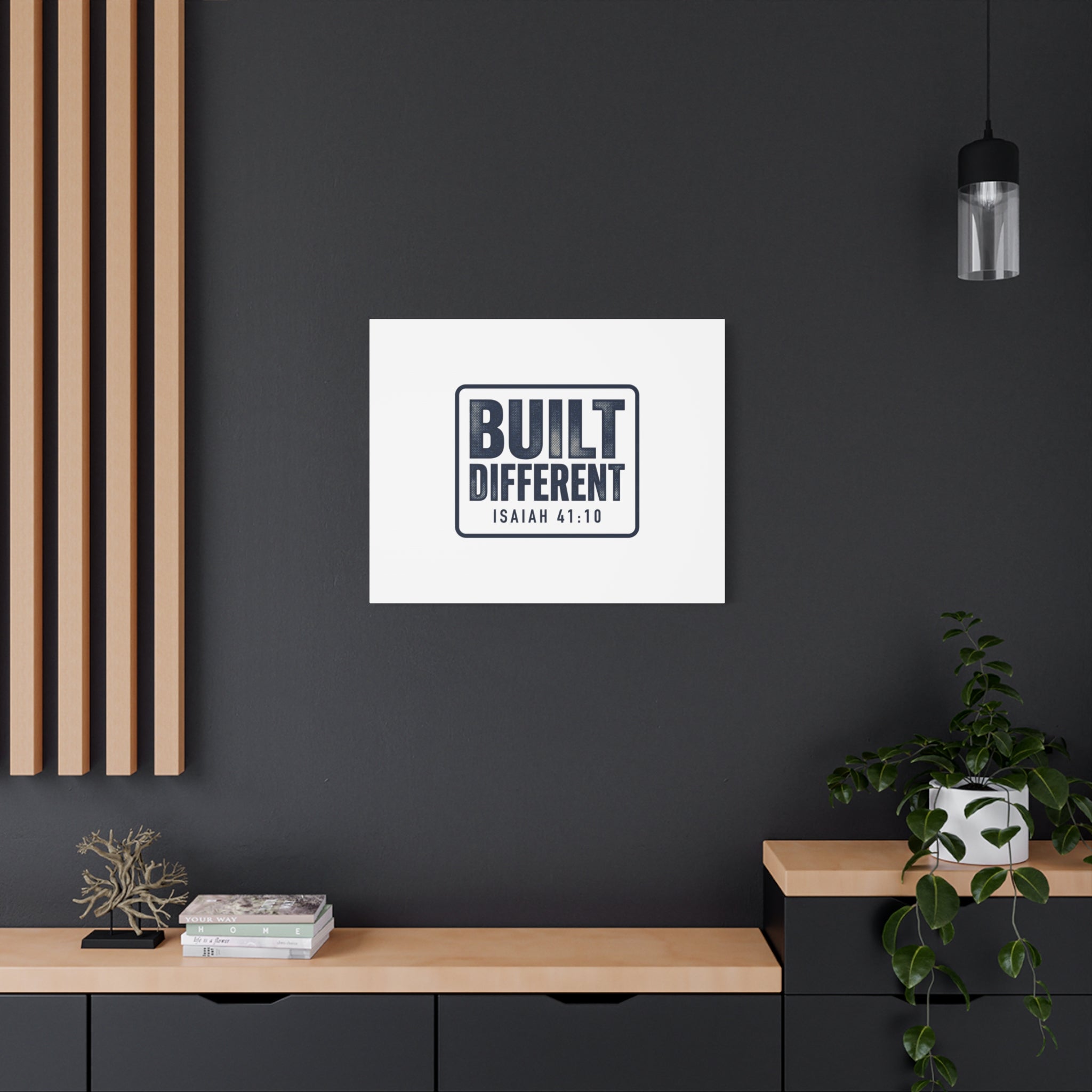 Built Different Isaiah 41:10 Canvas Wall Art