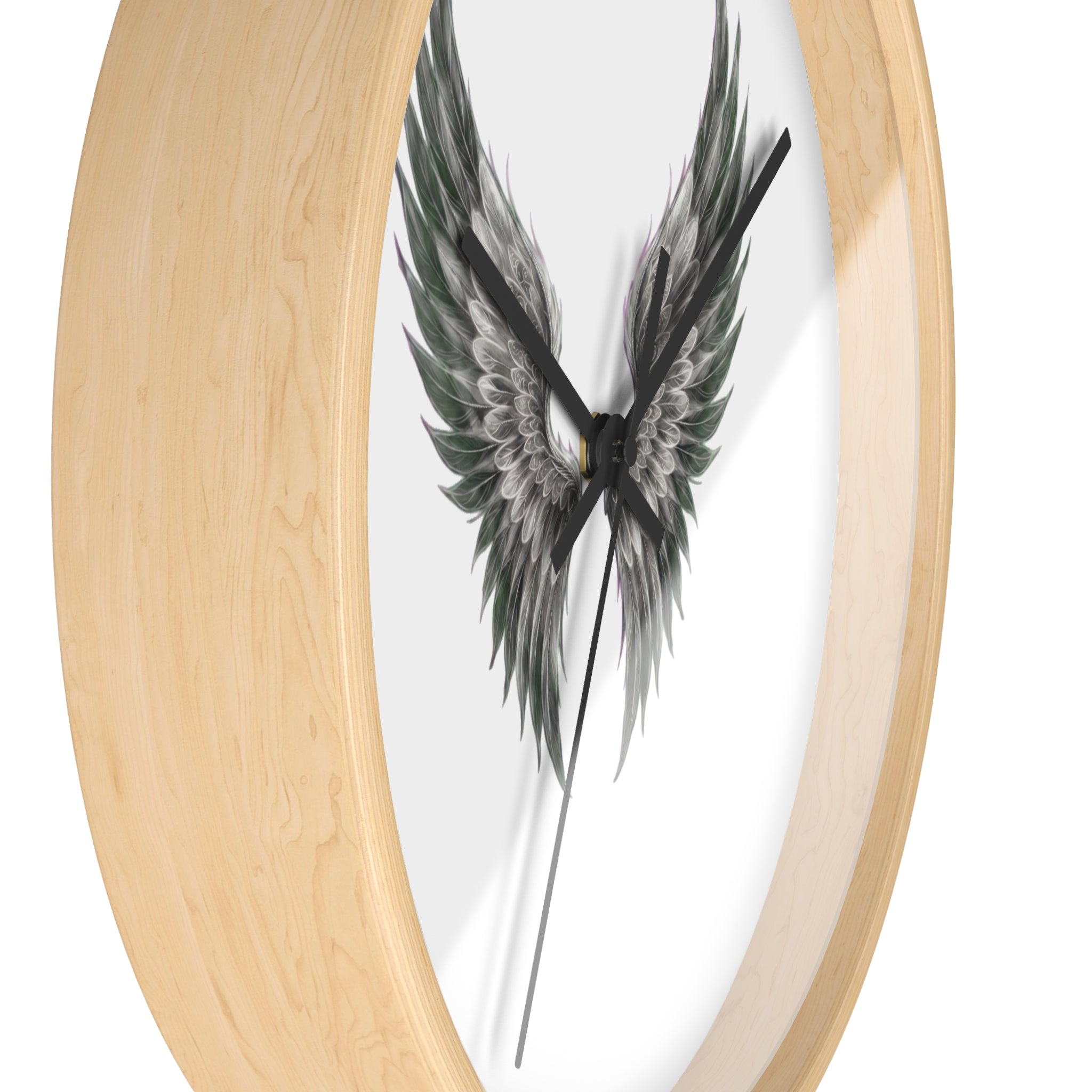 Angel Wings Wall Clock — Minimal Feathered Wing Timepiece