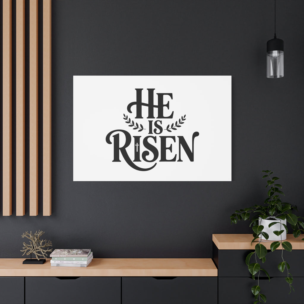 He Is Risen Canvas Print — Christian Easter Wall Art, Matte Stretched Canvas