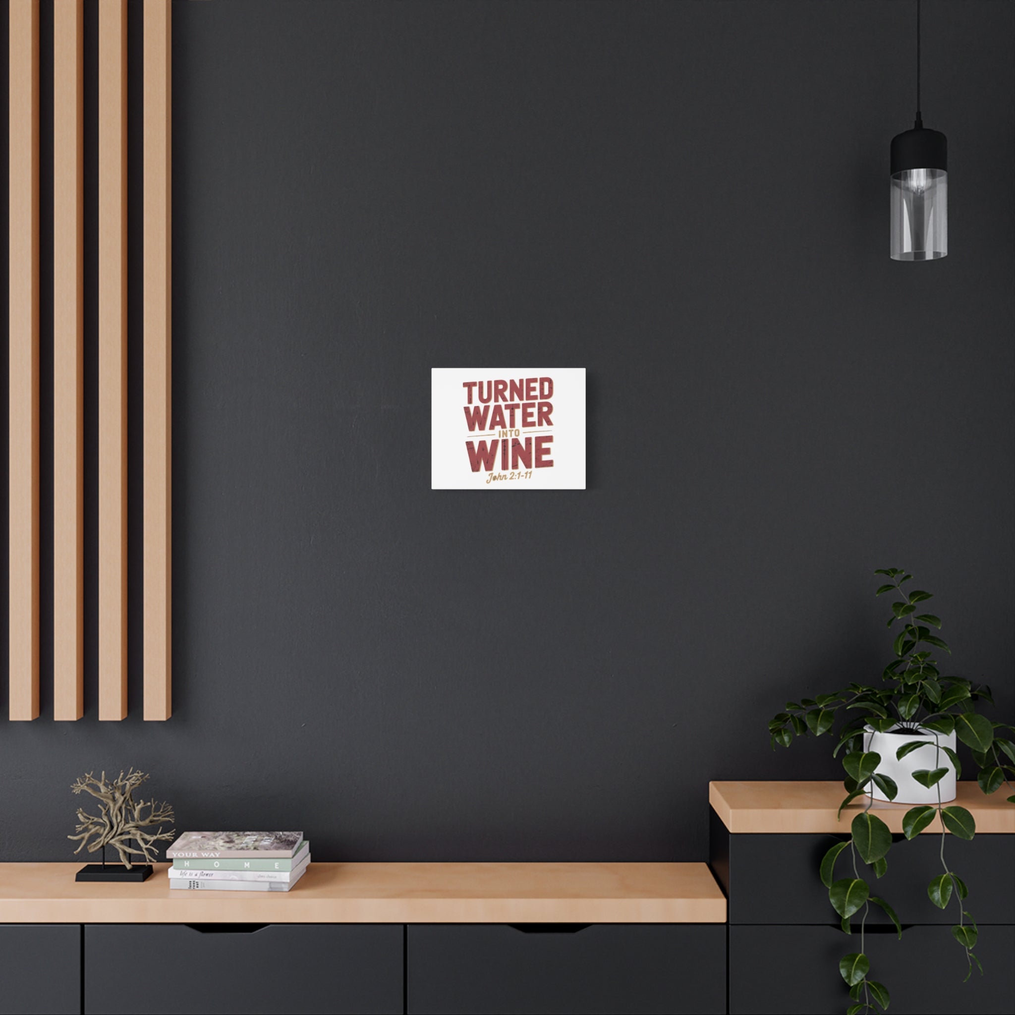 He Turned Water Into Wine — Christian Canvas Wall Art (Matte Stretched)