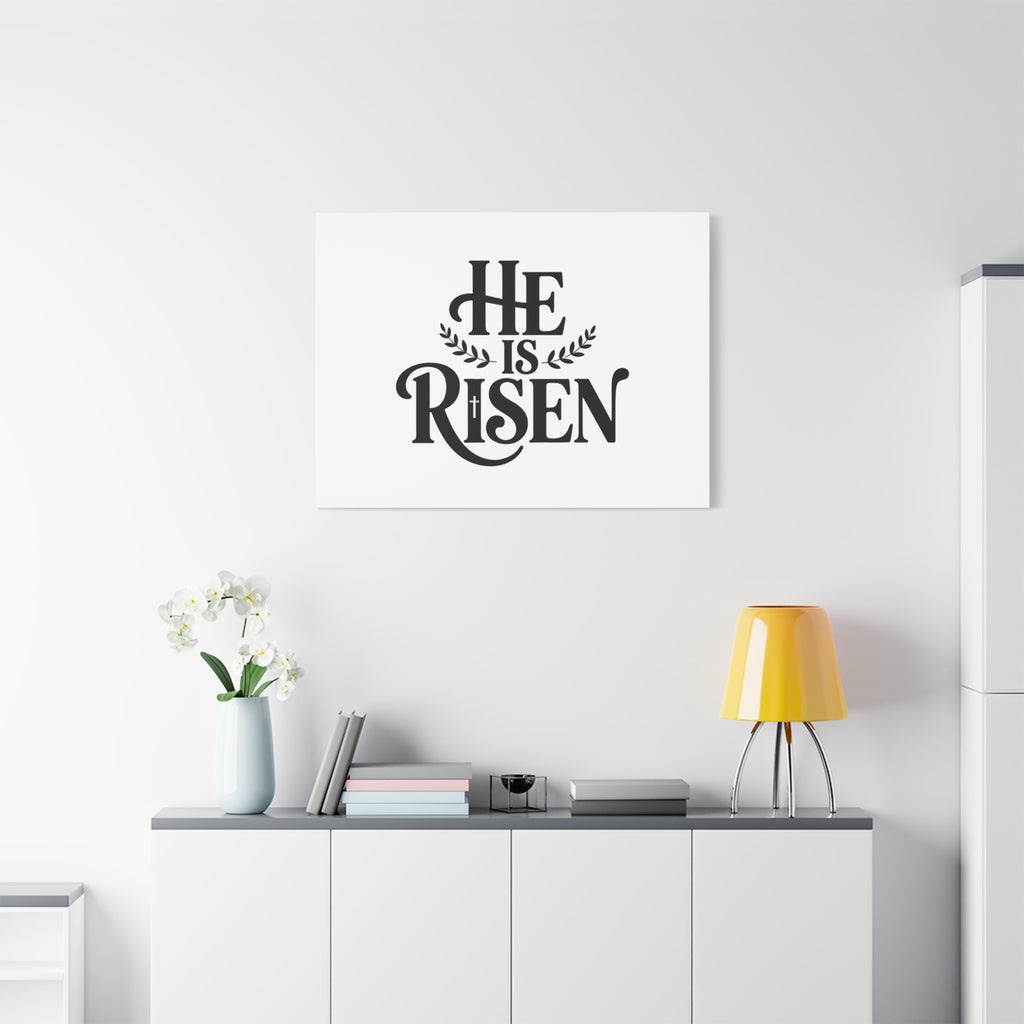 He Is Risen Canvas Print — Christian Easter Wall Art, Matte Stretched Canvas
