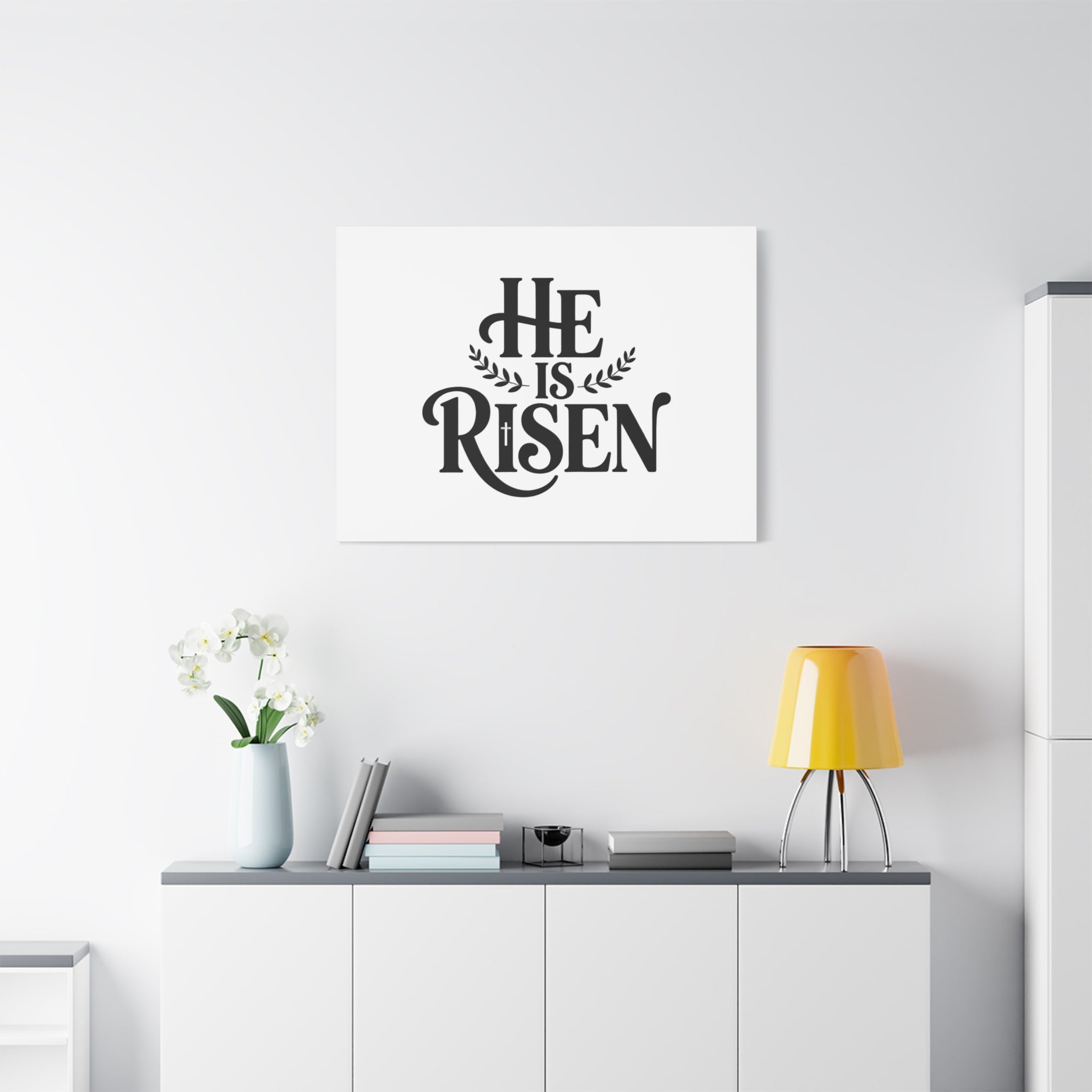 He Is Risen Canvas Print — Christian Easter Wall Art, Matte Stretched Canvas