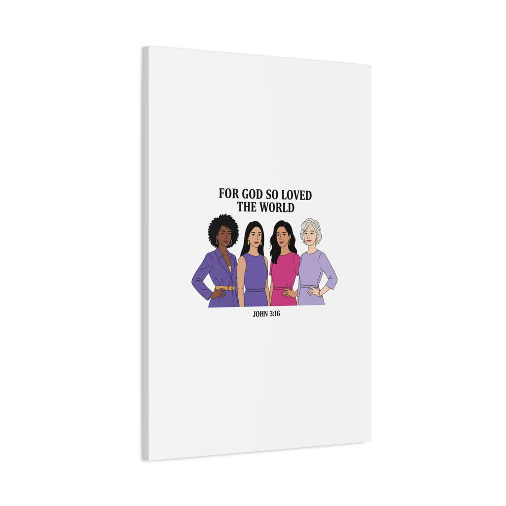 Feminist 'For God So Loved the World' Canvas
