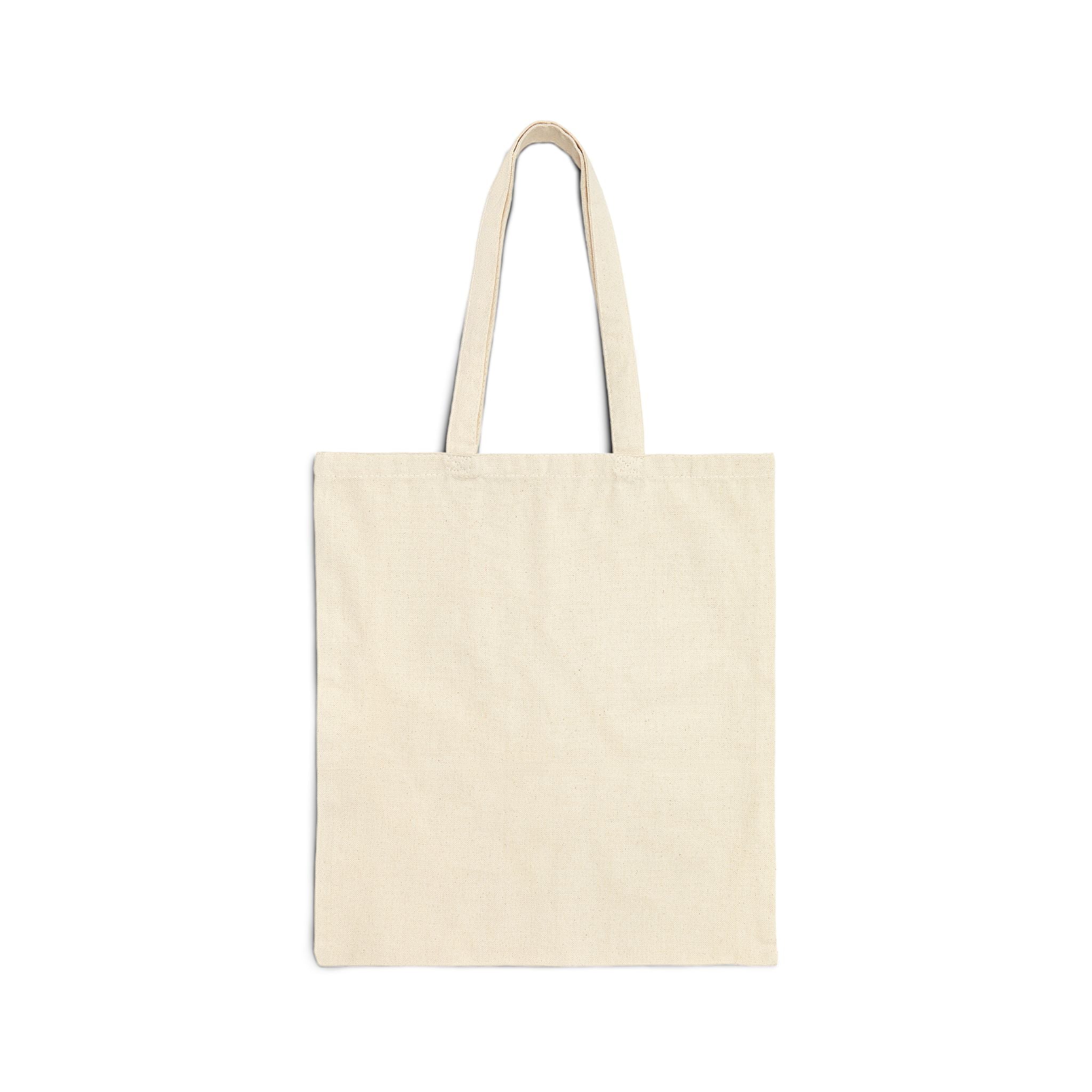 Hand-Drawn Folk Botanical Tote, embroidery-style rustic floral print