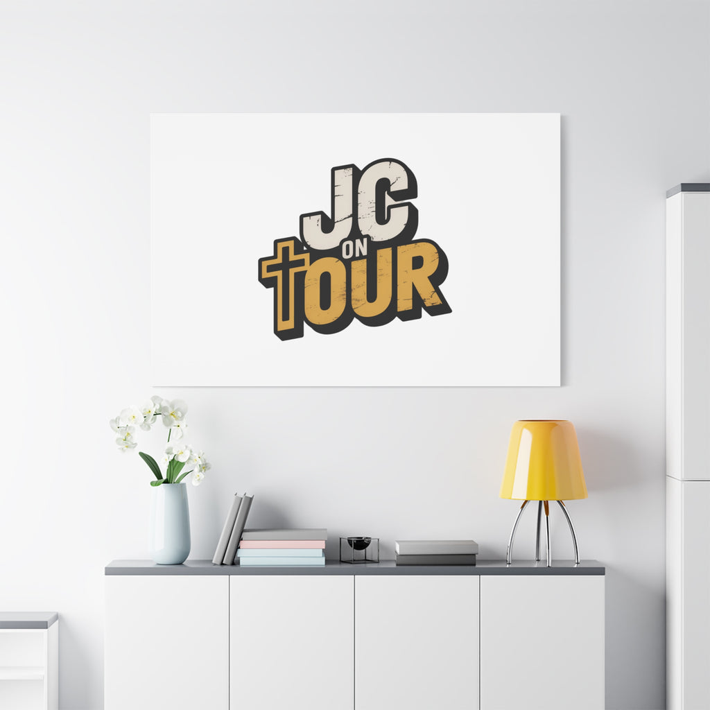 JC on Tour Matte Canvas Wall Art – Christian Faith-Inspired Stretched Canvas