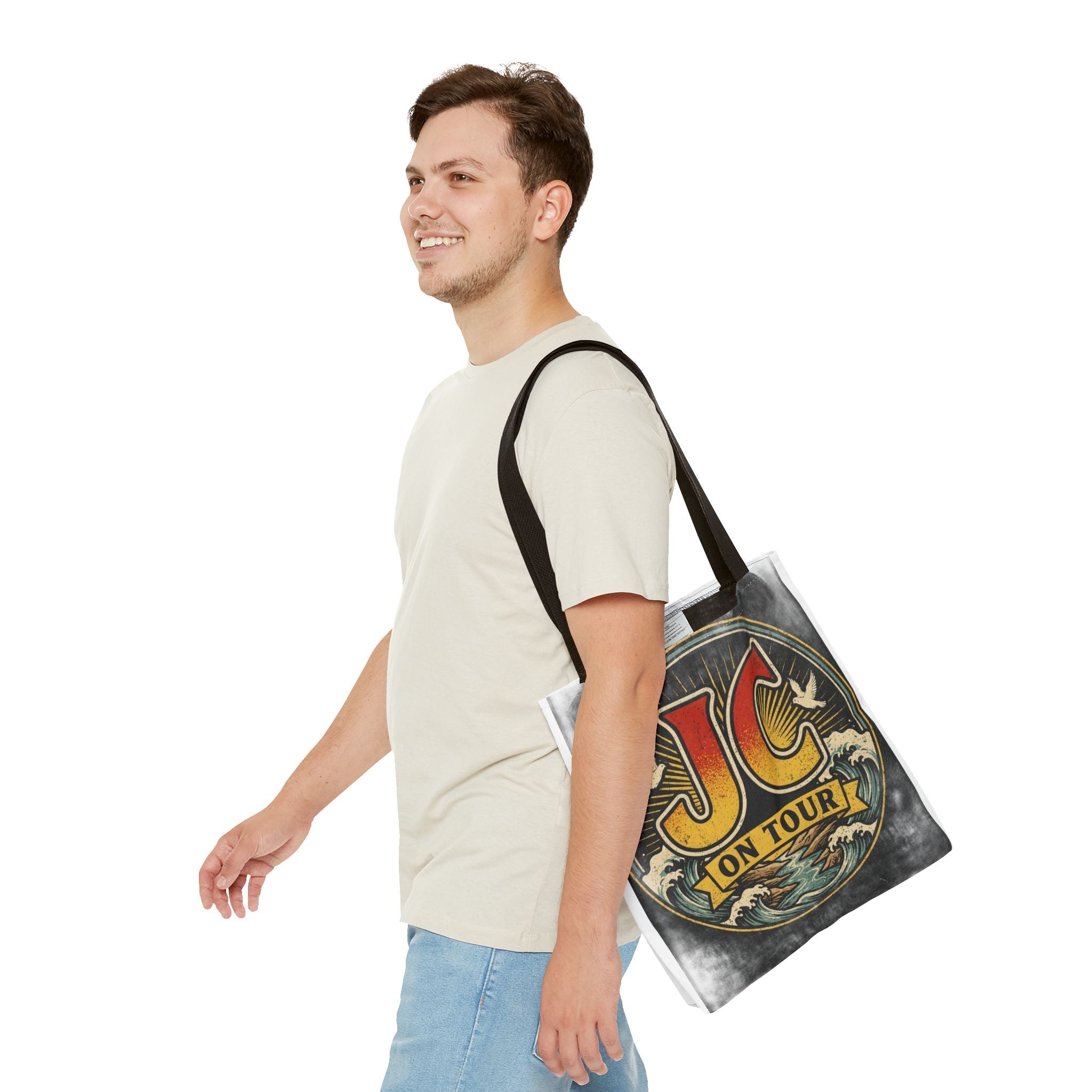 JC On Tour Vintage Graphic Tote Bag