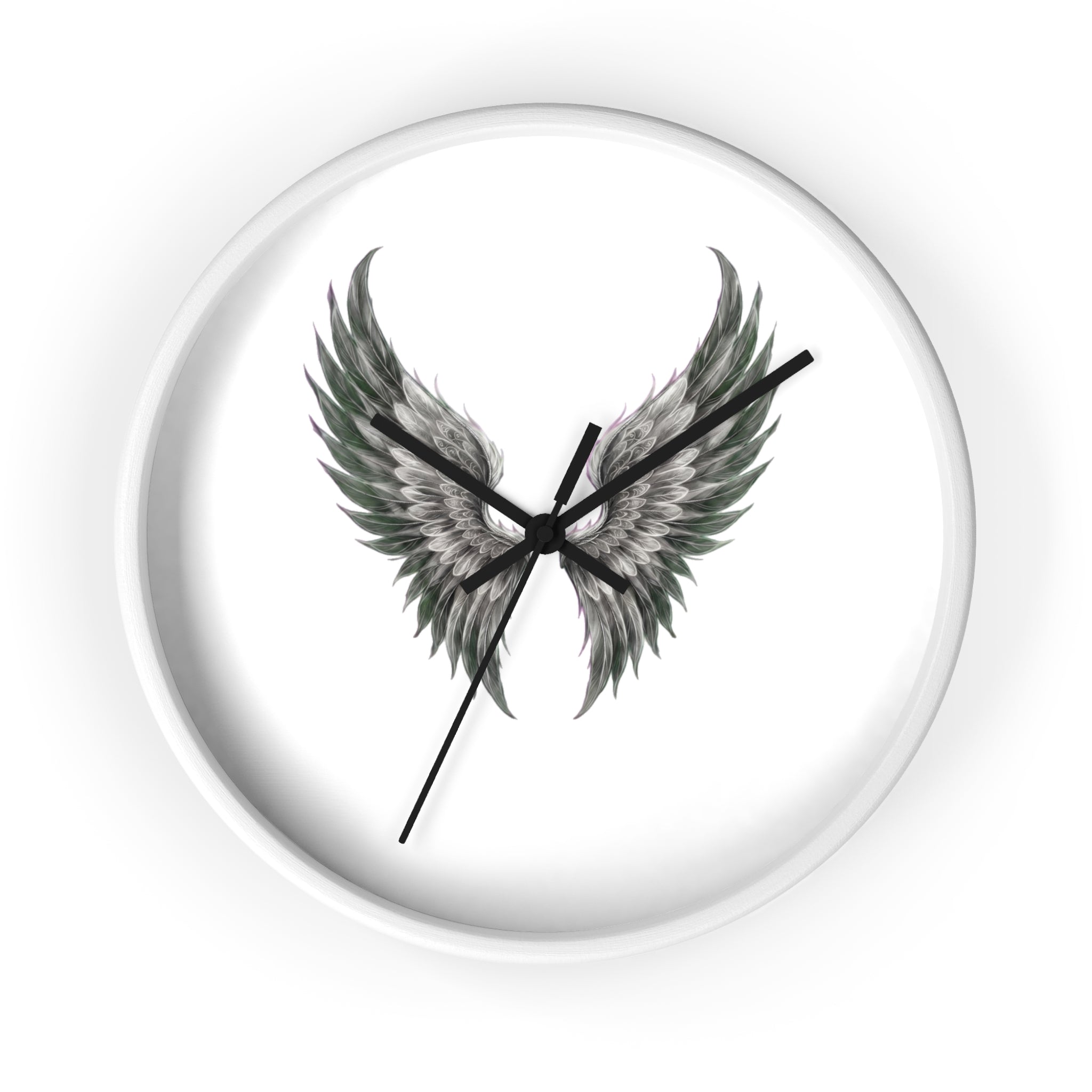 Angel Wings Wall Clock — Minimal Feathered Wing Timepiece