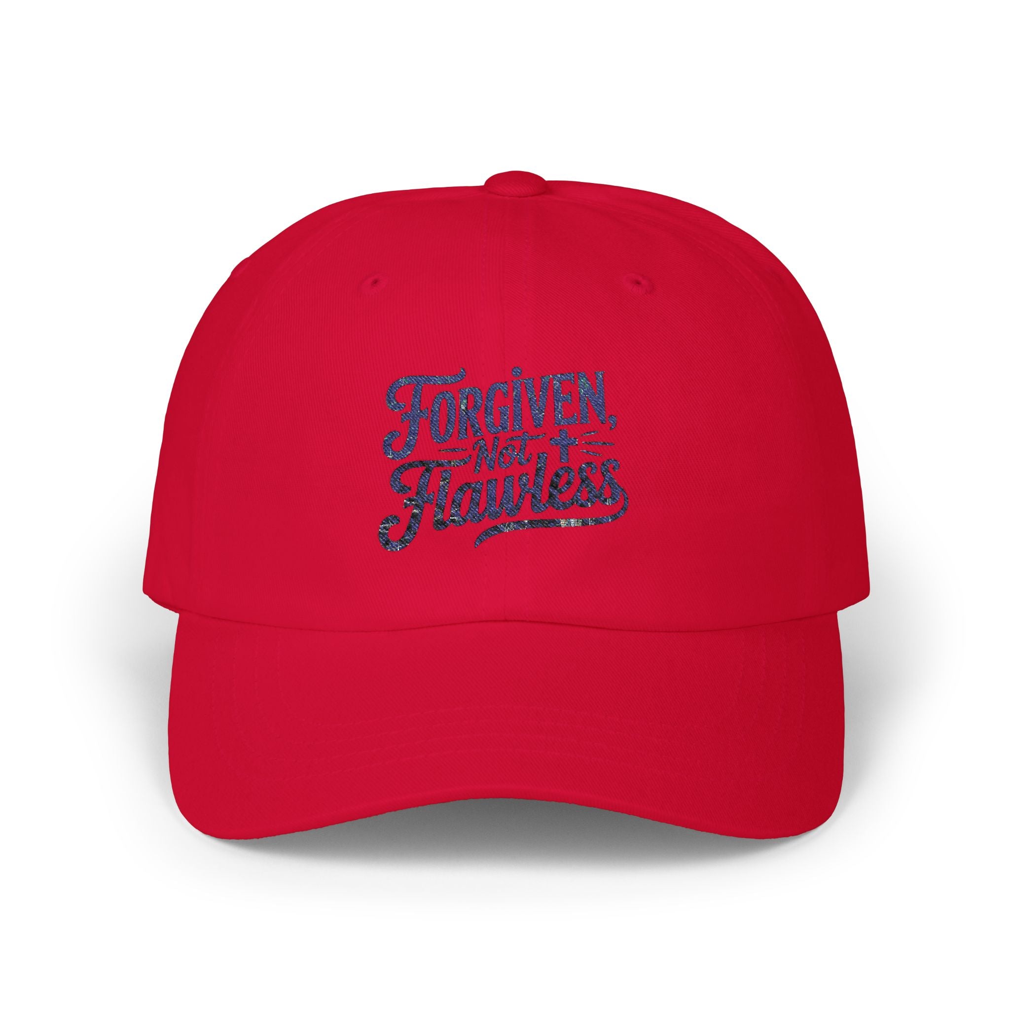 Forgiven Not Flawless Dad Cap — Embroidered Christian Baseball Hat