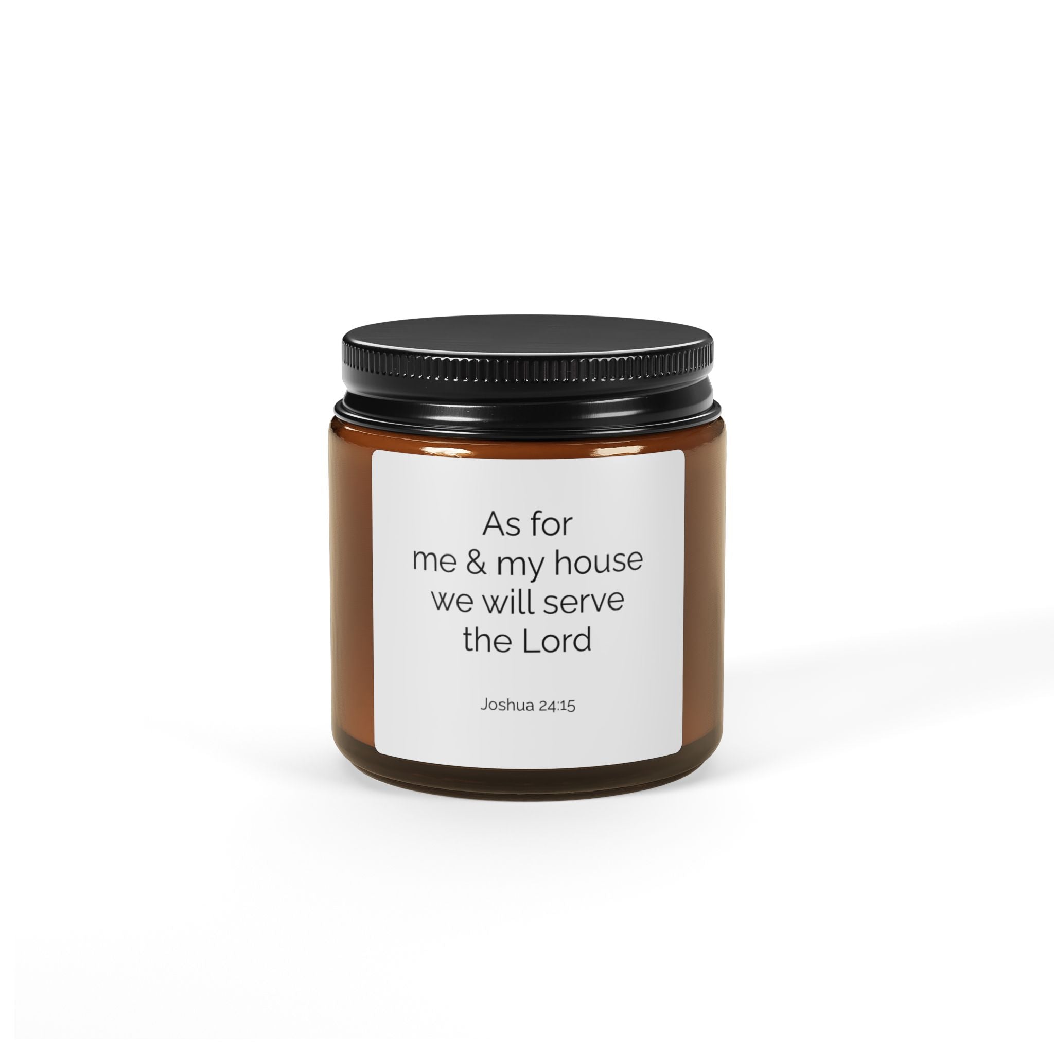 "As For Me & My House..." (Joshua 24:15)  — Scripture in Plain Text Soy Candle
