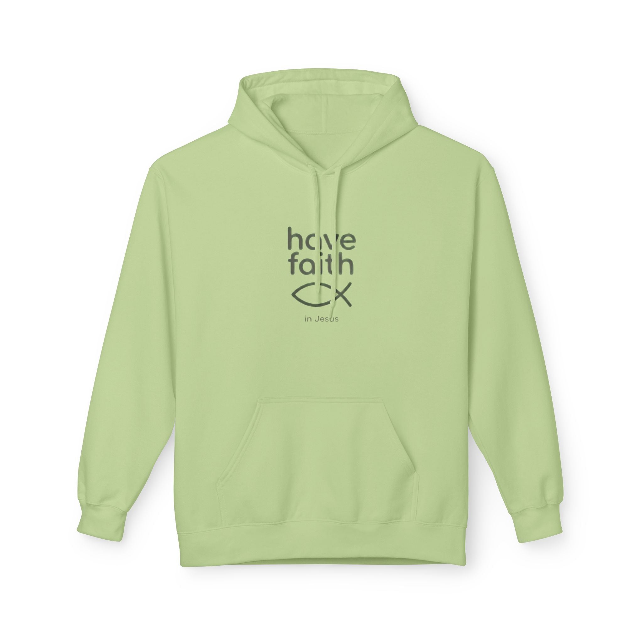 Have Faith Christian Hoodie — Minimal Christian Fish Symbol Pullover