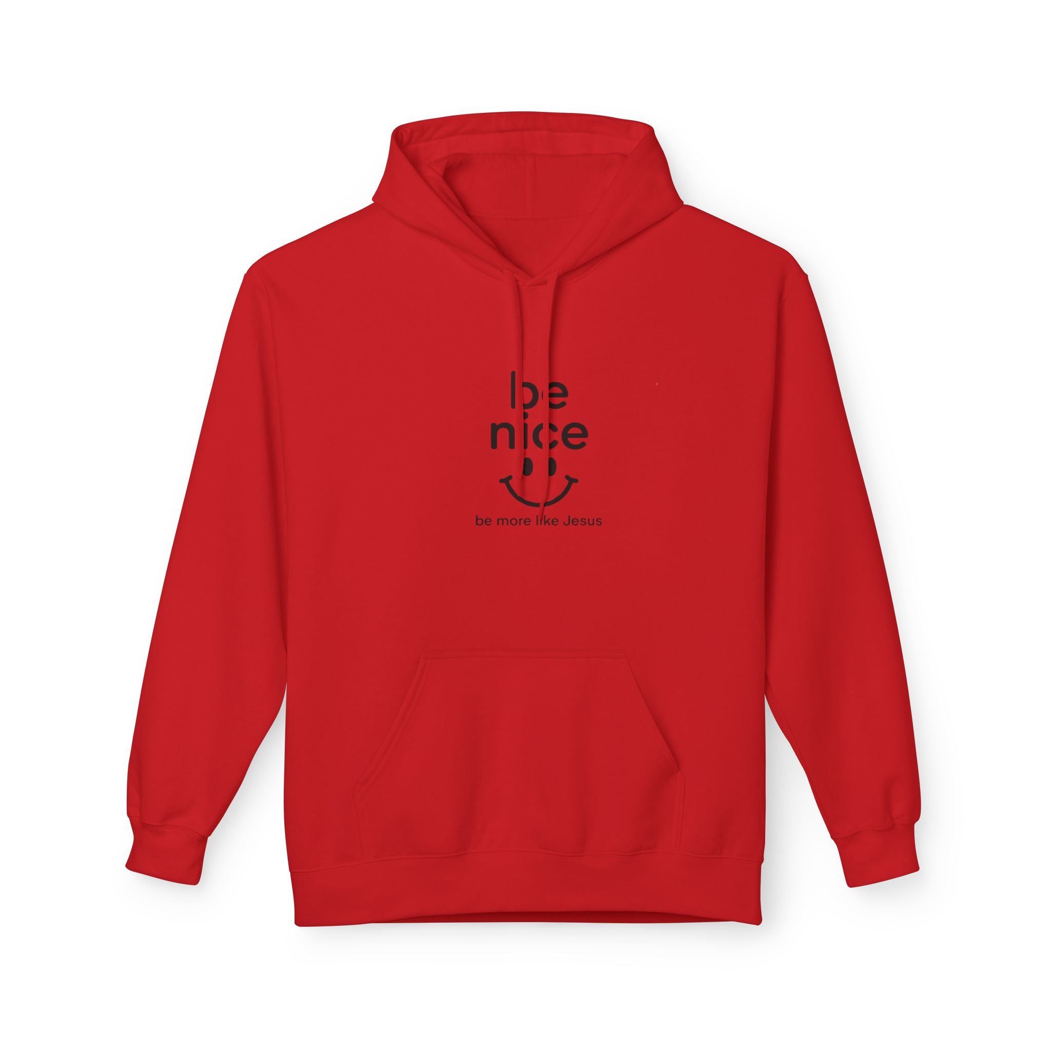 Be Nice' Minimal Smiley Hoodie — Casual Positive Message Pullover