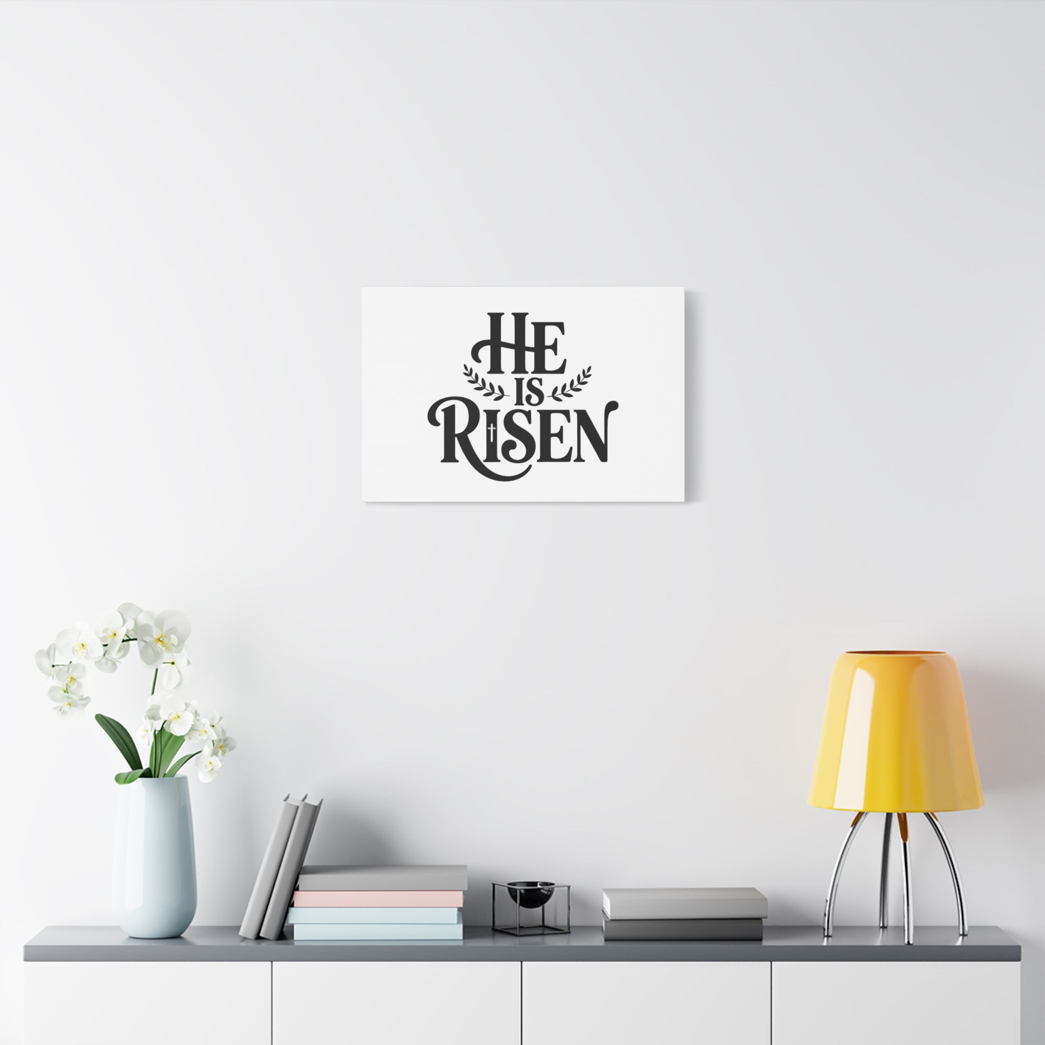 He Is Risen Canvas Print — Christian Easter Wall Art, Matte Stretched Canvas