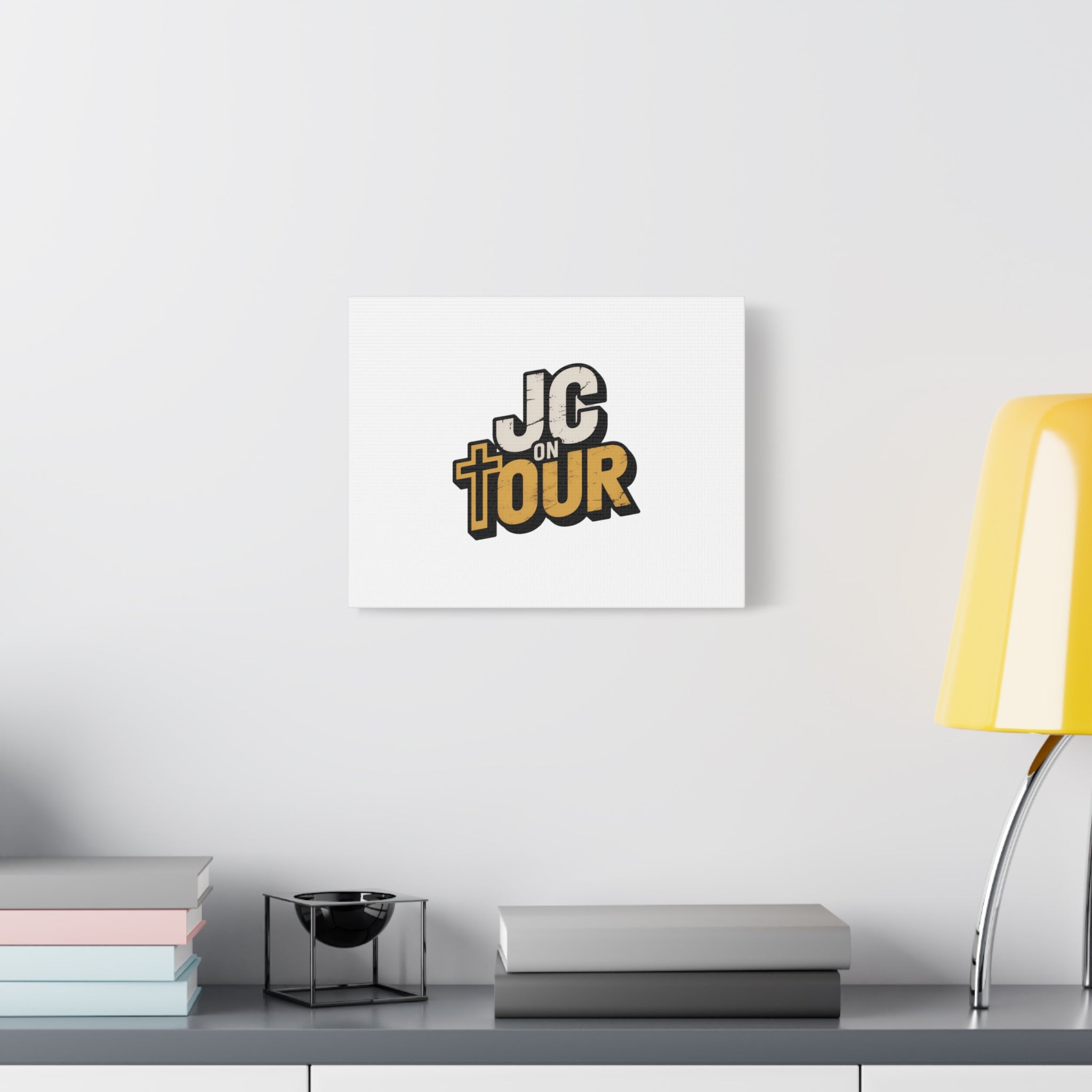 JC on Tour Matte Canvas Wall Art – Christian Faith-Inspired Stretched Canvas