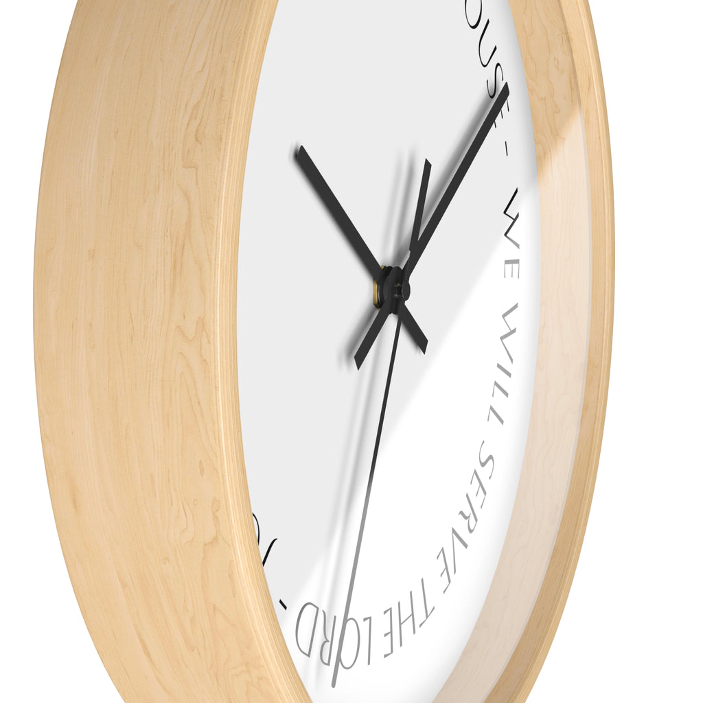 Wall Clock — Joshua 24:15 Scripture Decorative Wall Clock