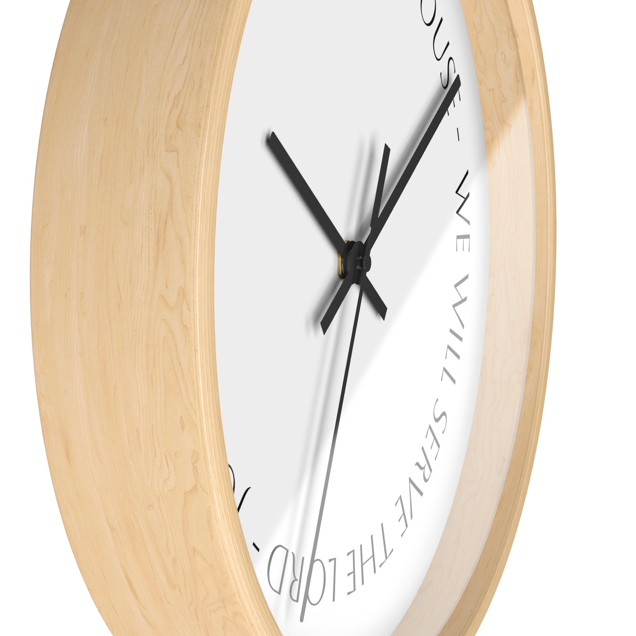Wall Clock — Joshua 24:15 Scripture Decorative Wall Clock