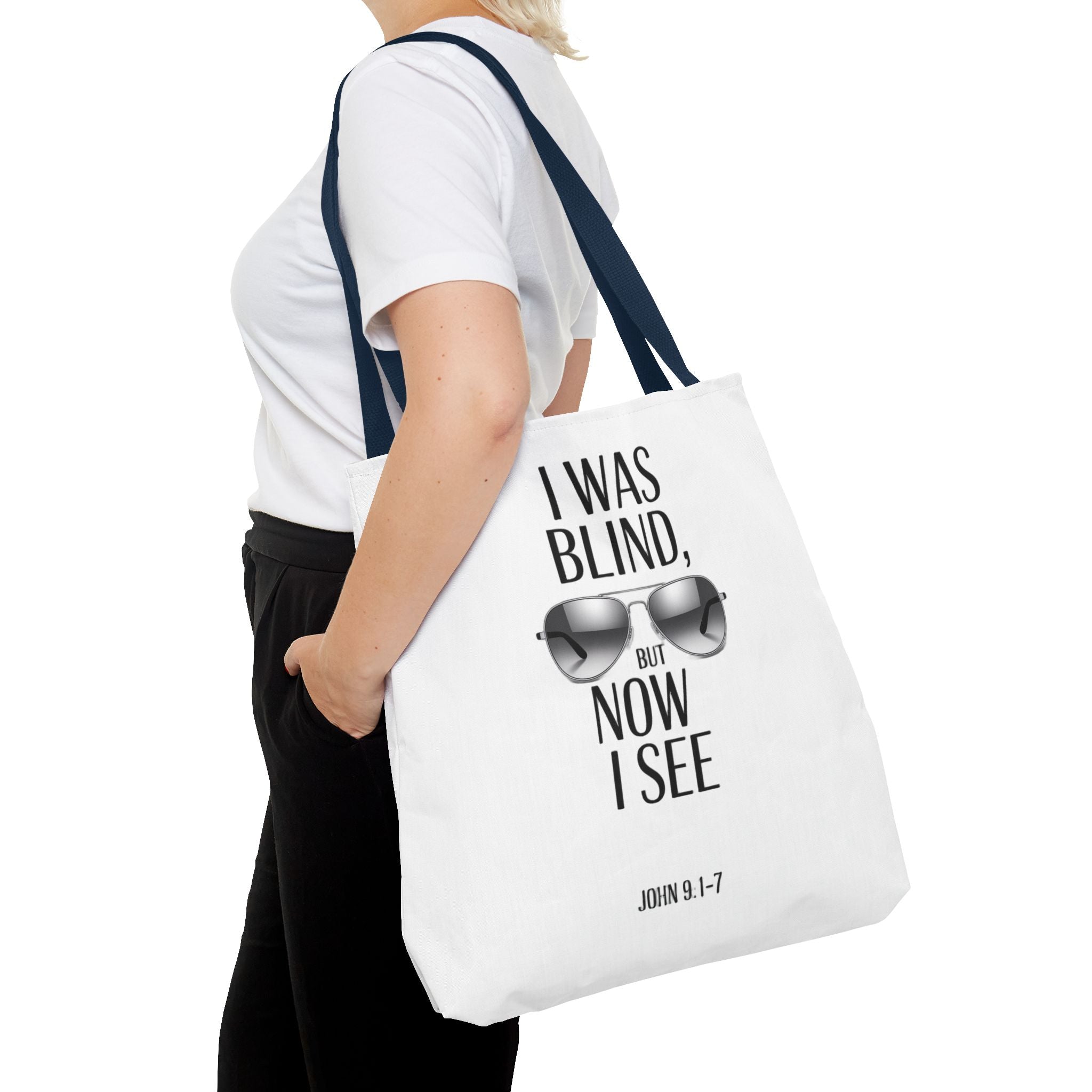 Tote Bag — “I Was Blind But Now I See” Sunglasses Design