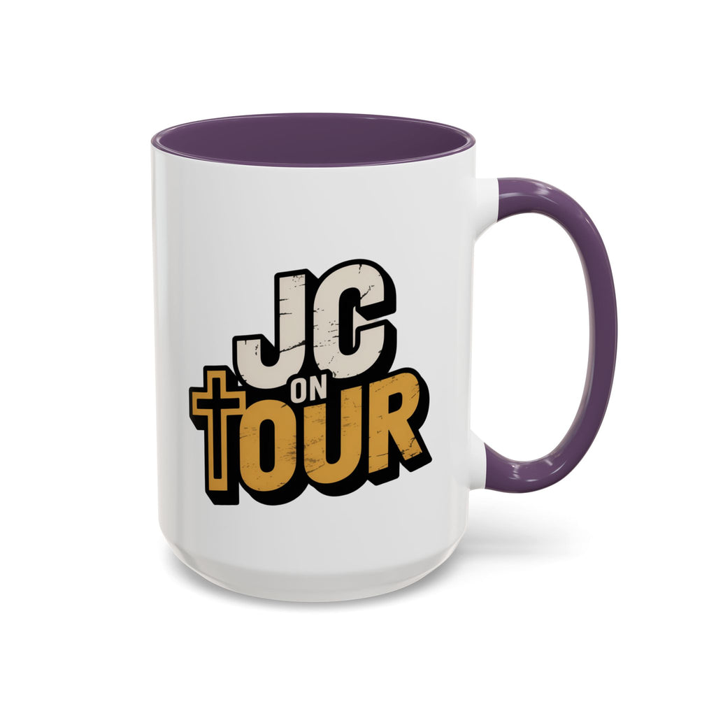 JC on Tour Accent Coffee Mug — Jesus Christ Faith Coffee Cup (11/15oz)
