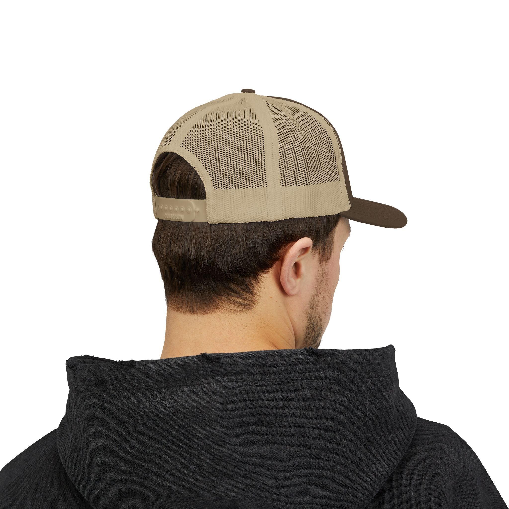 Be Nice Smiley Snapback Trucker Cap — Positive Message Mesh Hat
