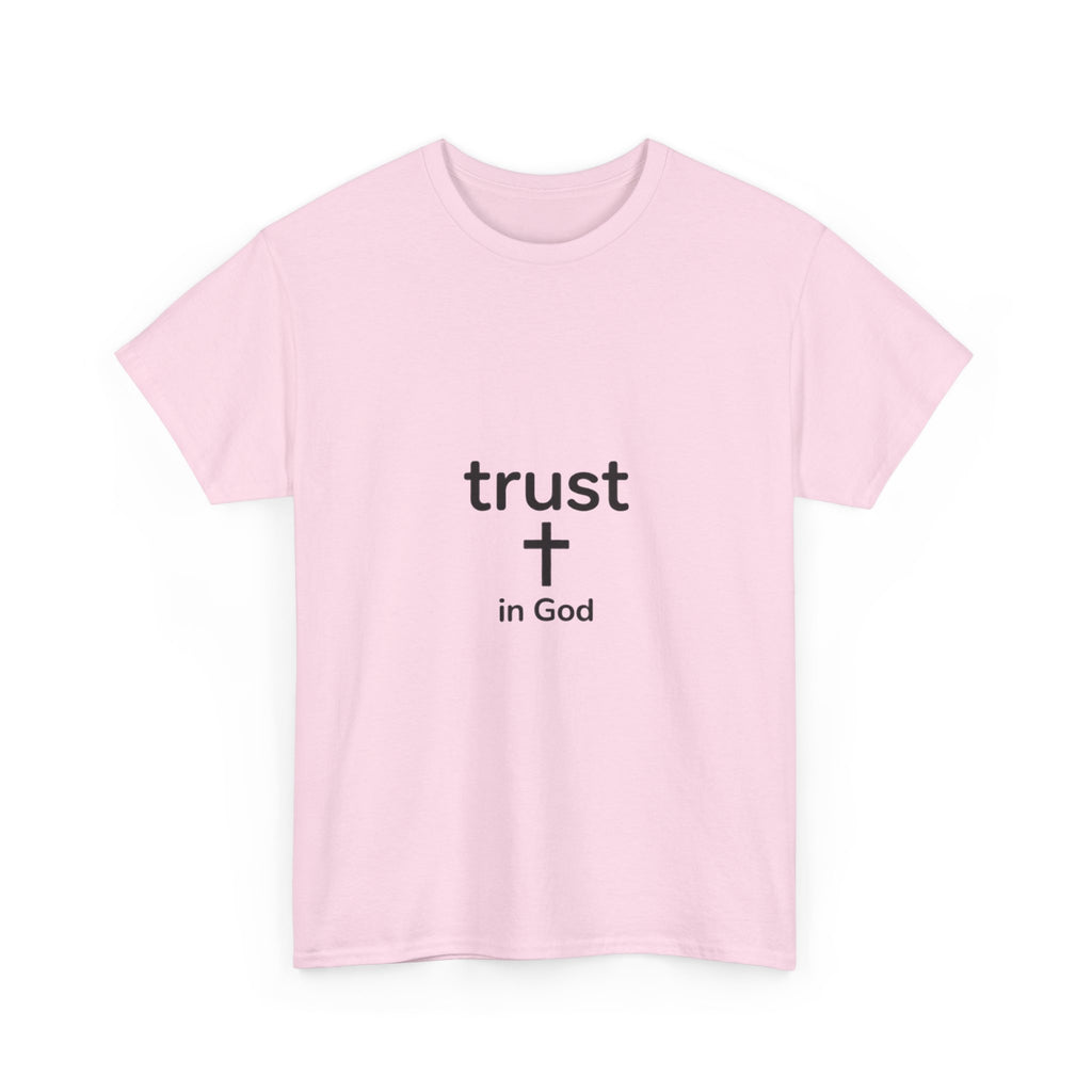 Trust in God Minimalist Cross Tee — Christian Faith T-Shirt