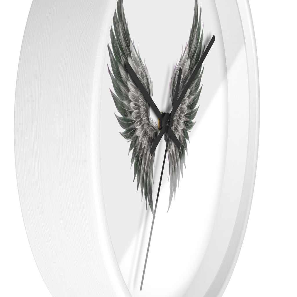 Angel Wings Wall Clock — Minimal Feathered Wing Timepiece