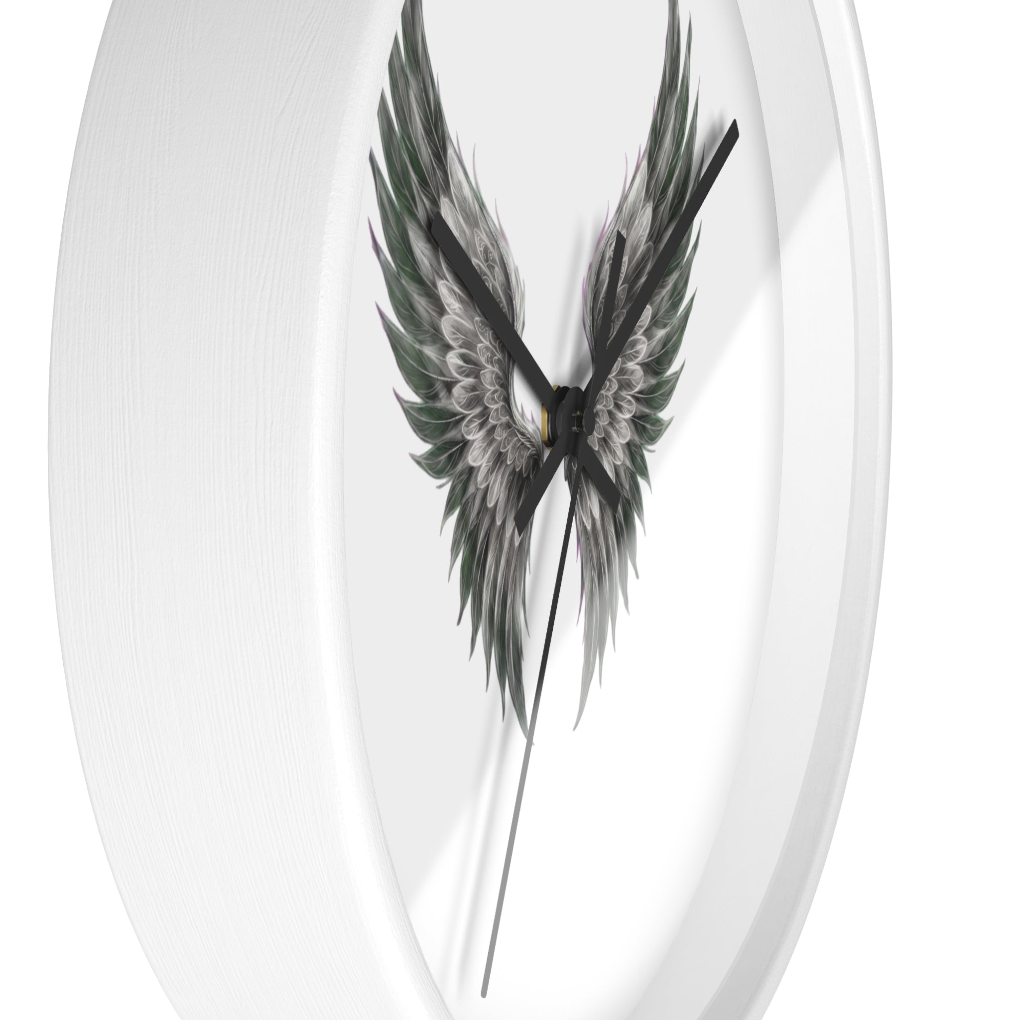 Angel Wings Wall Clock — Minimal Feathered Wing Timepiece