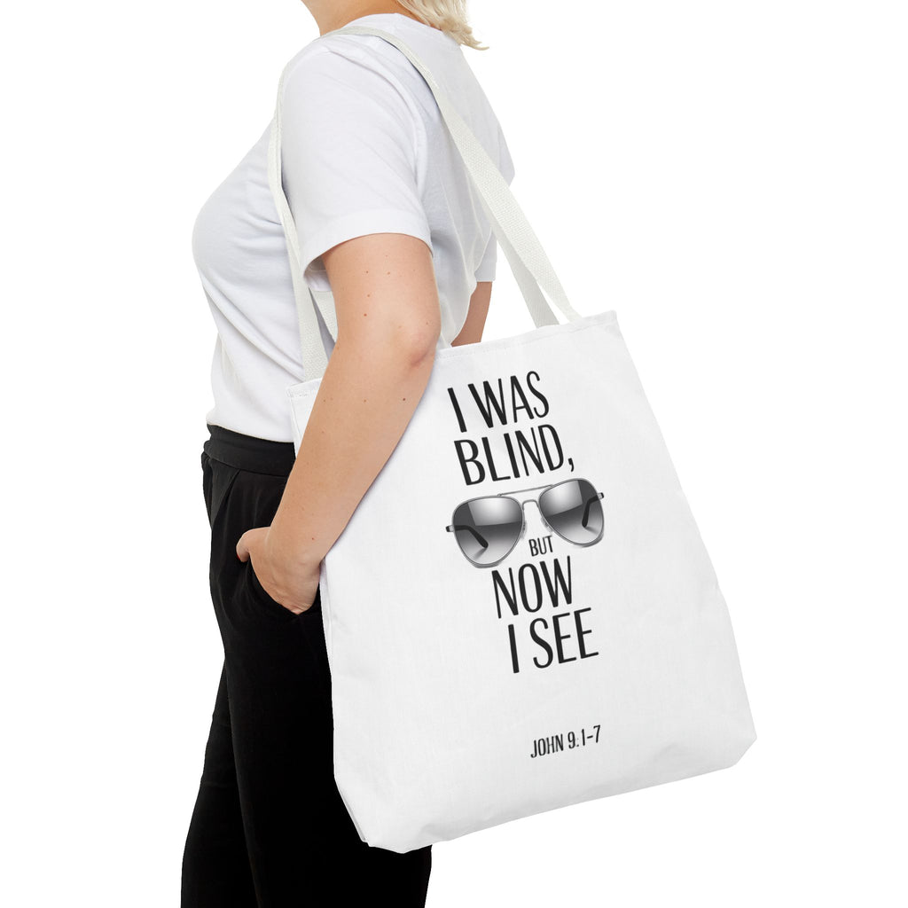 Tote Bag — “I Was Blind But Now I See” Sunglasses Design