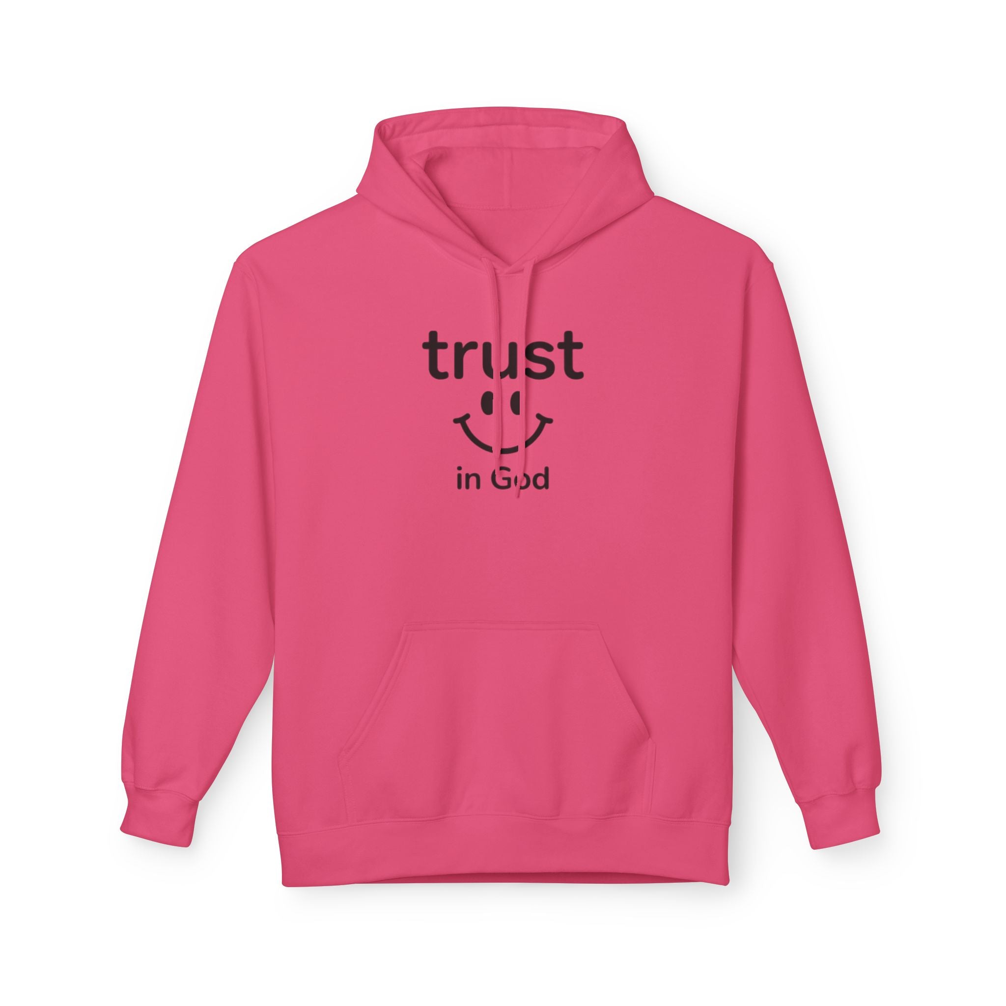 Trust in God Smiley Hoodie — Inspirational Christian Faith Pullover