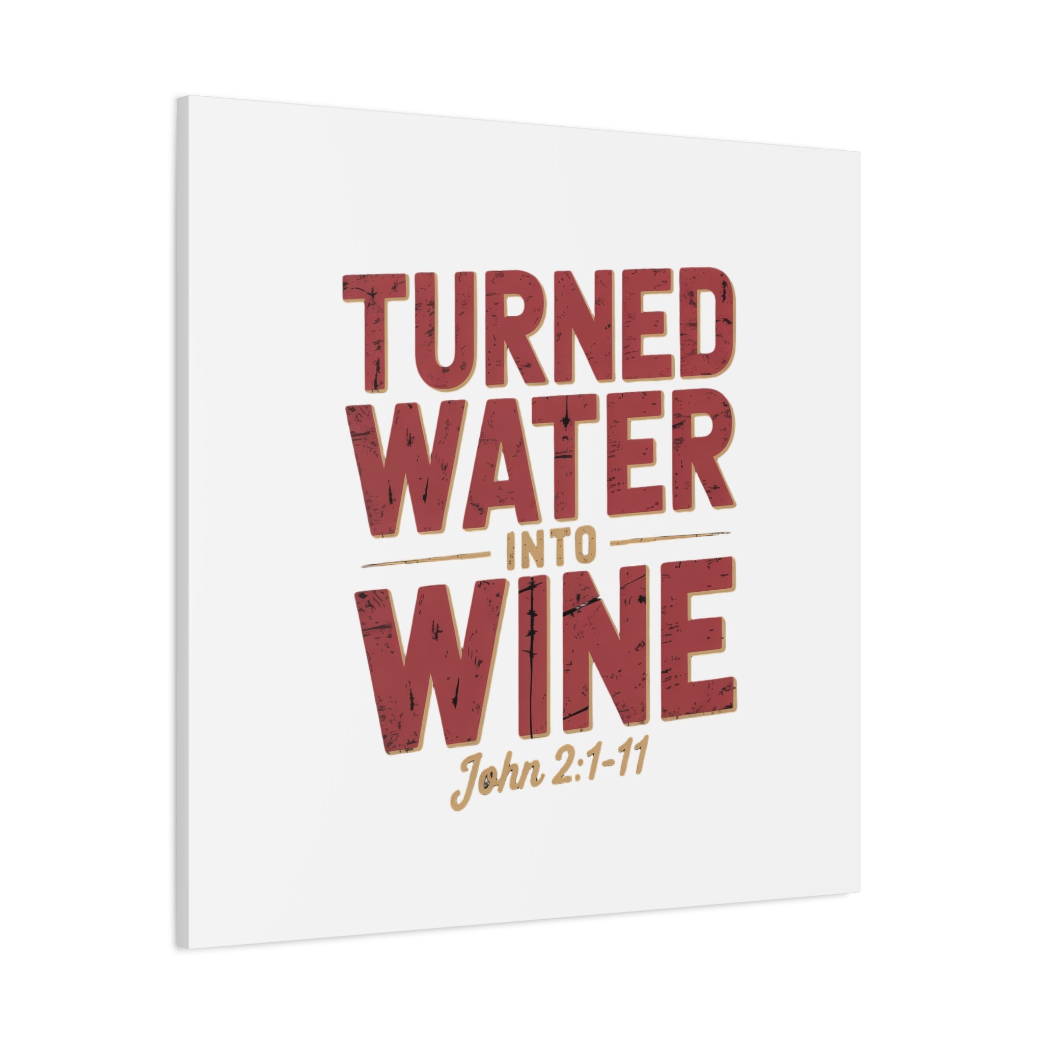 He Turned Water Into Wine — Christian Canvas Wall Art (Matte Stretched)
