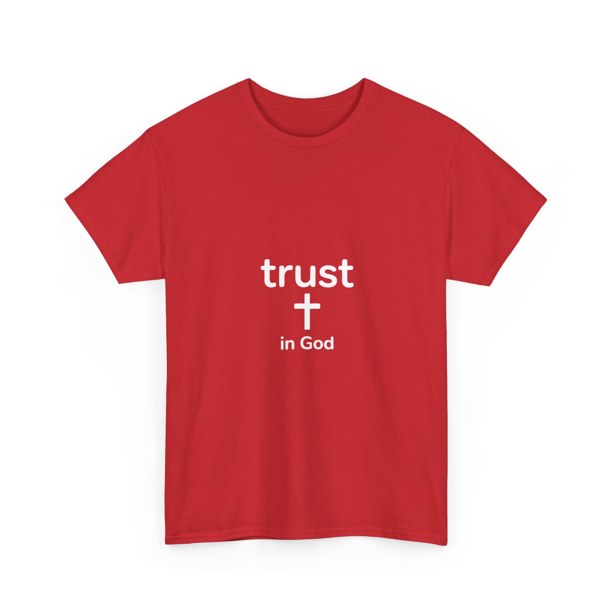 Trust in God Minimalist Cross Tee — Christian Faith T-Shirt
