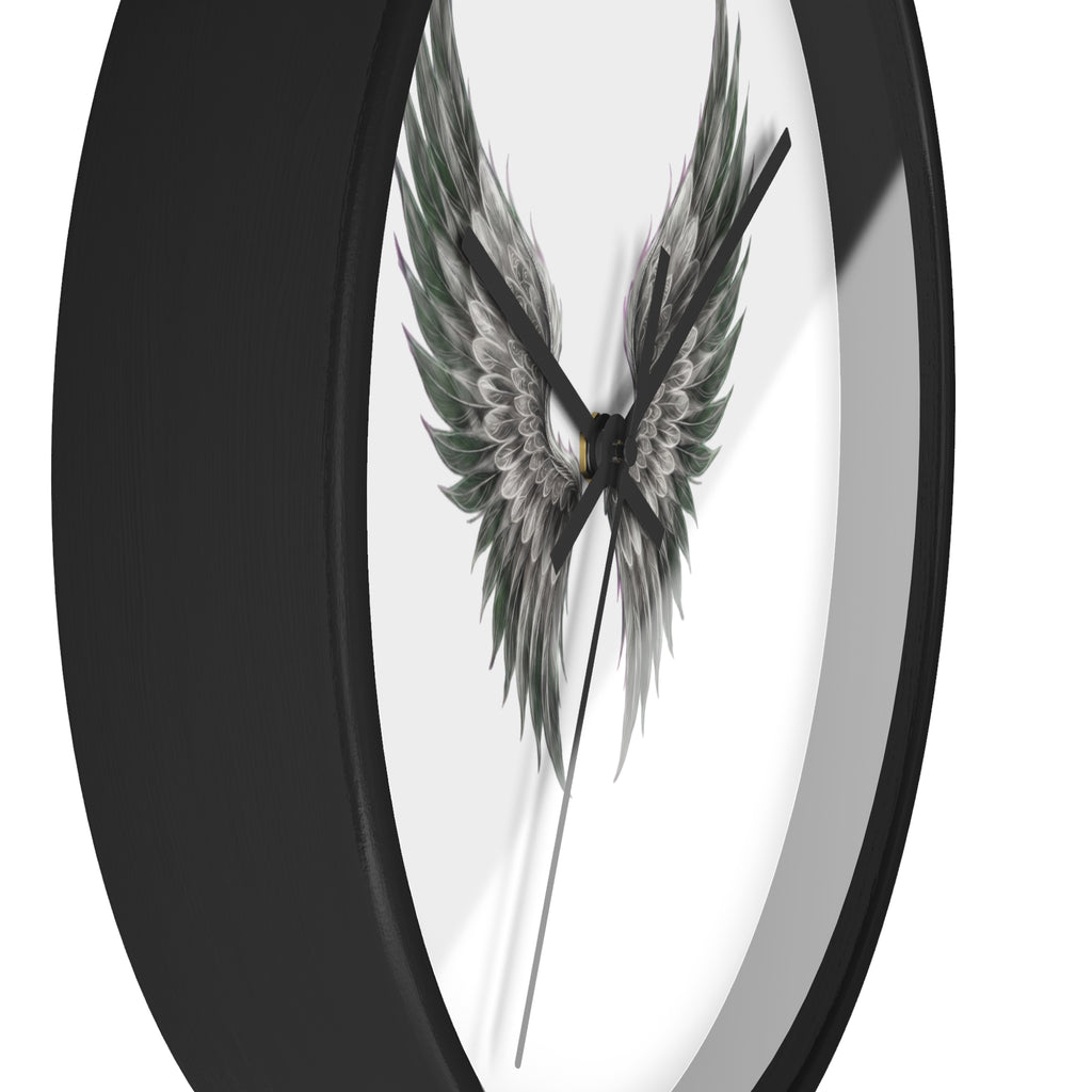 Angel Wings Wall Clock — Minimal Feathered Wing Timepiece