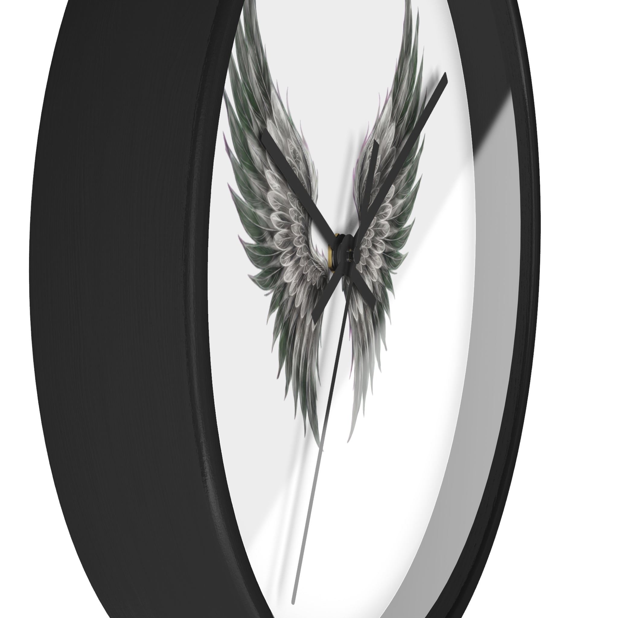 Angel Wings Wall Clock — Minimal Feathered Wing Timepiece