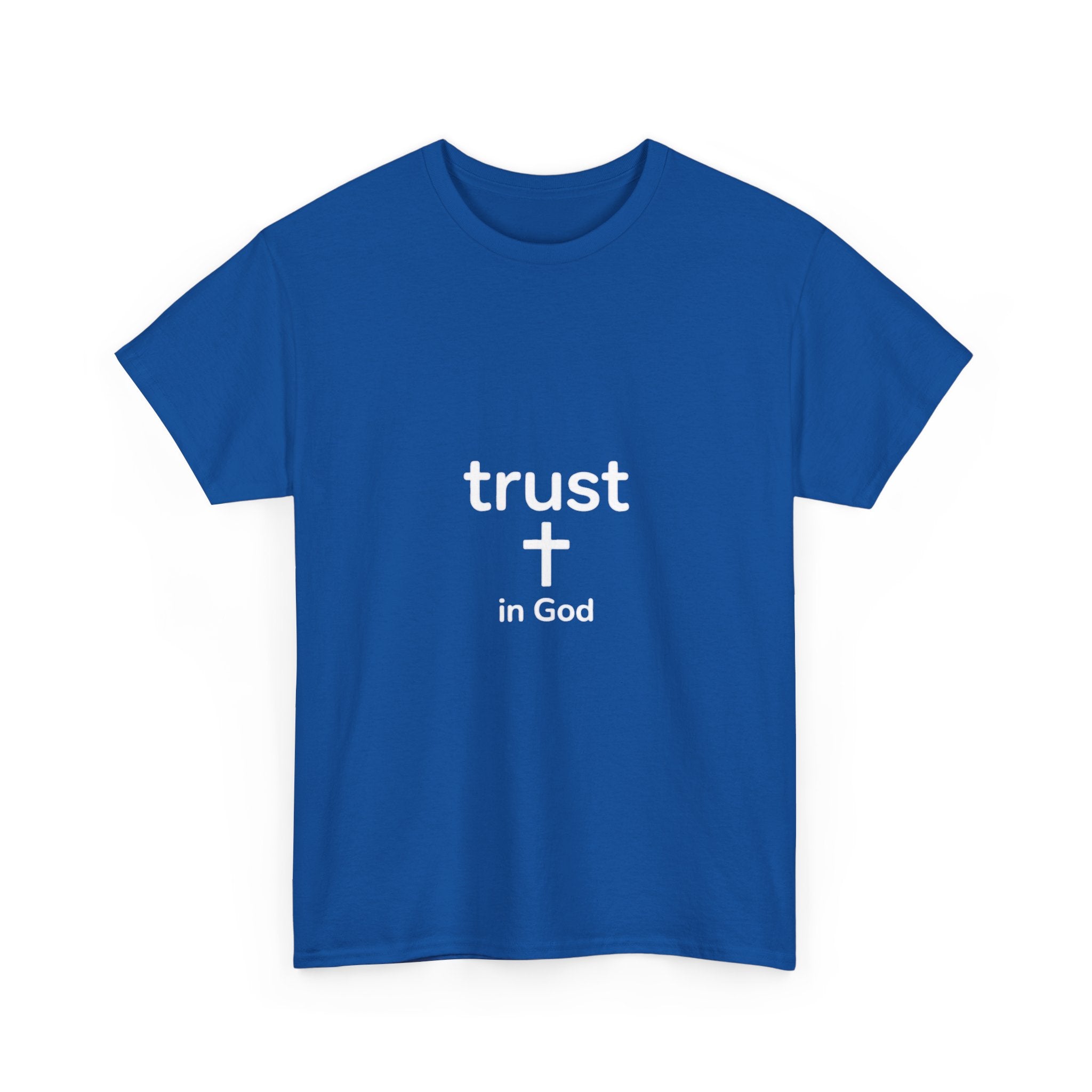 Trust in God Minimalist Cross Tee — Christian Faith T-Shirt