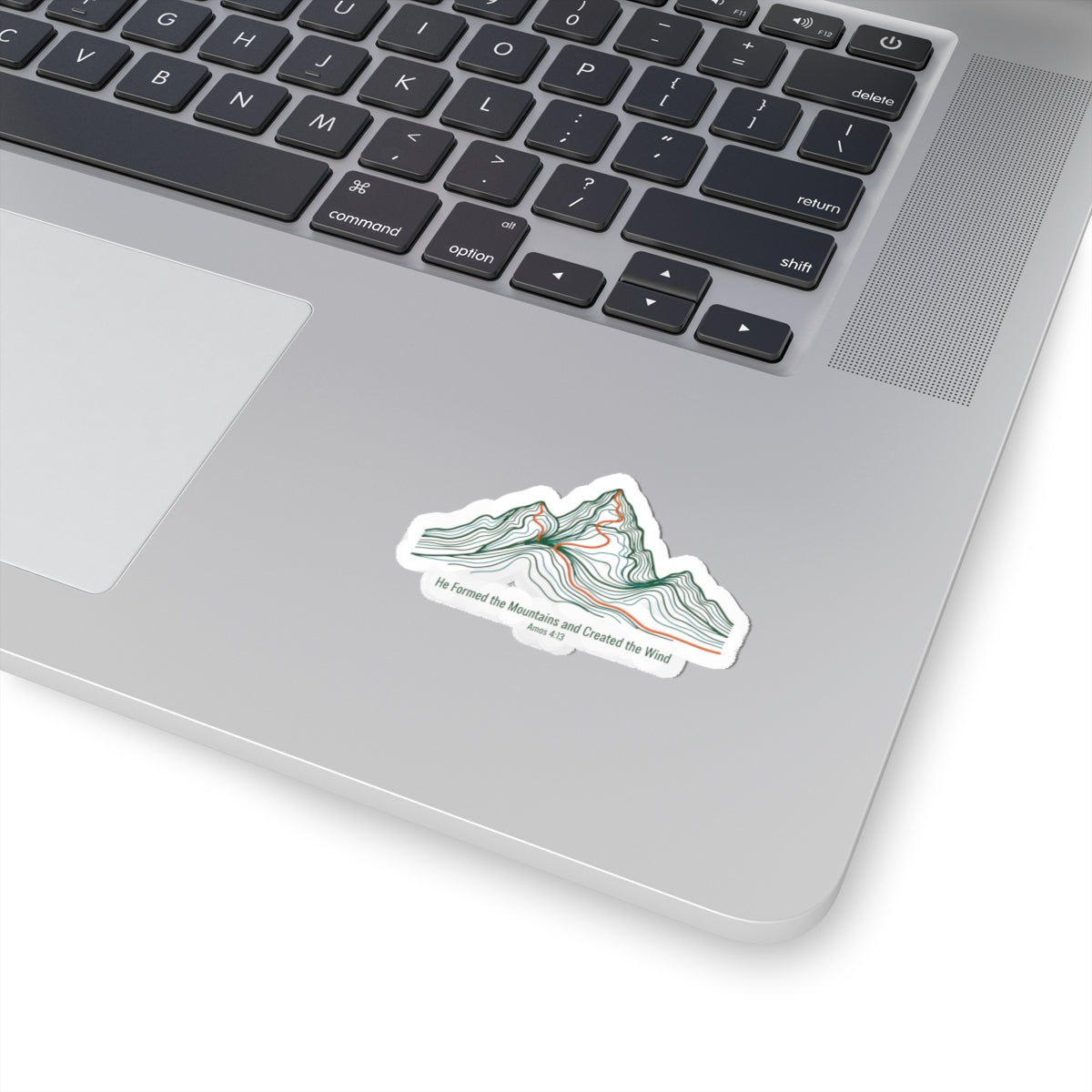 Contour Mountain Topo Sticker | topographic map print, contour line design