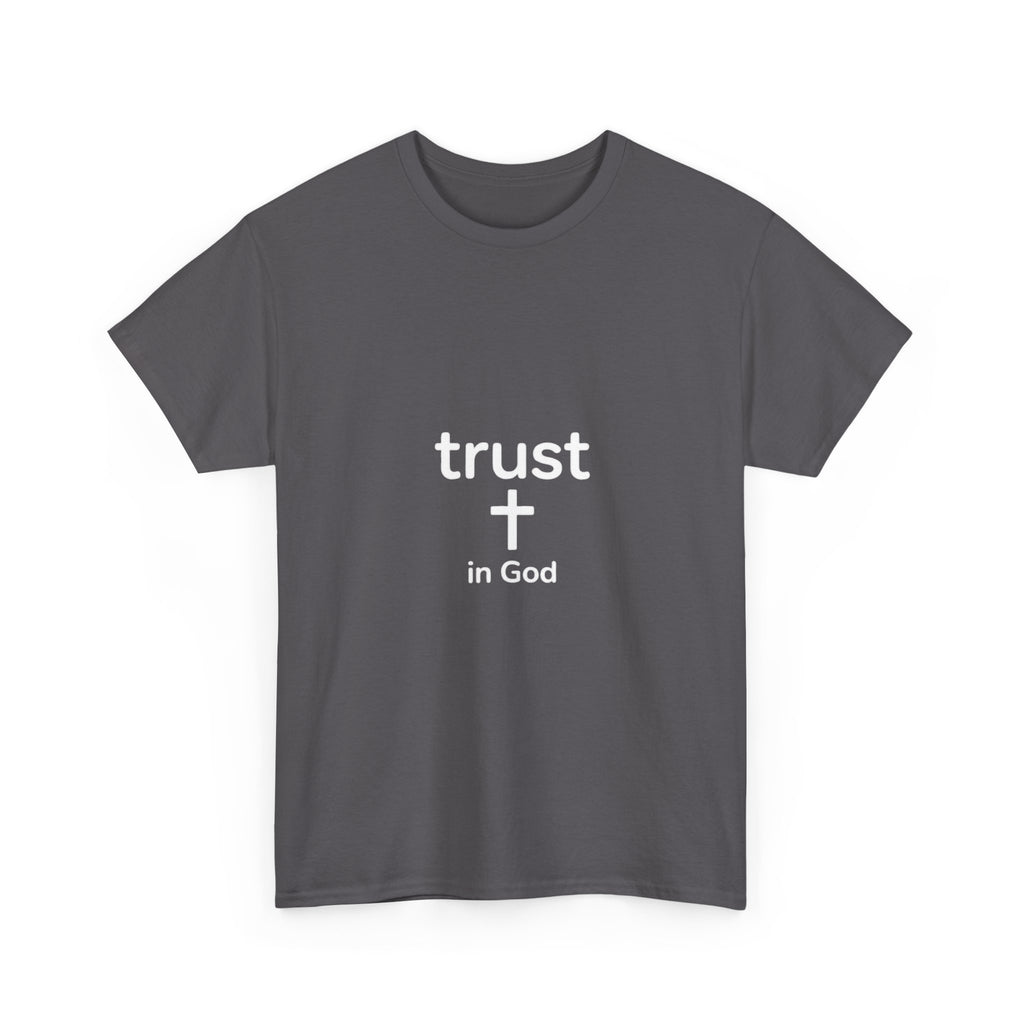 Trust in God Minimalist Cross Tee — Christian Faith T-Shirt